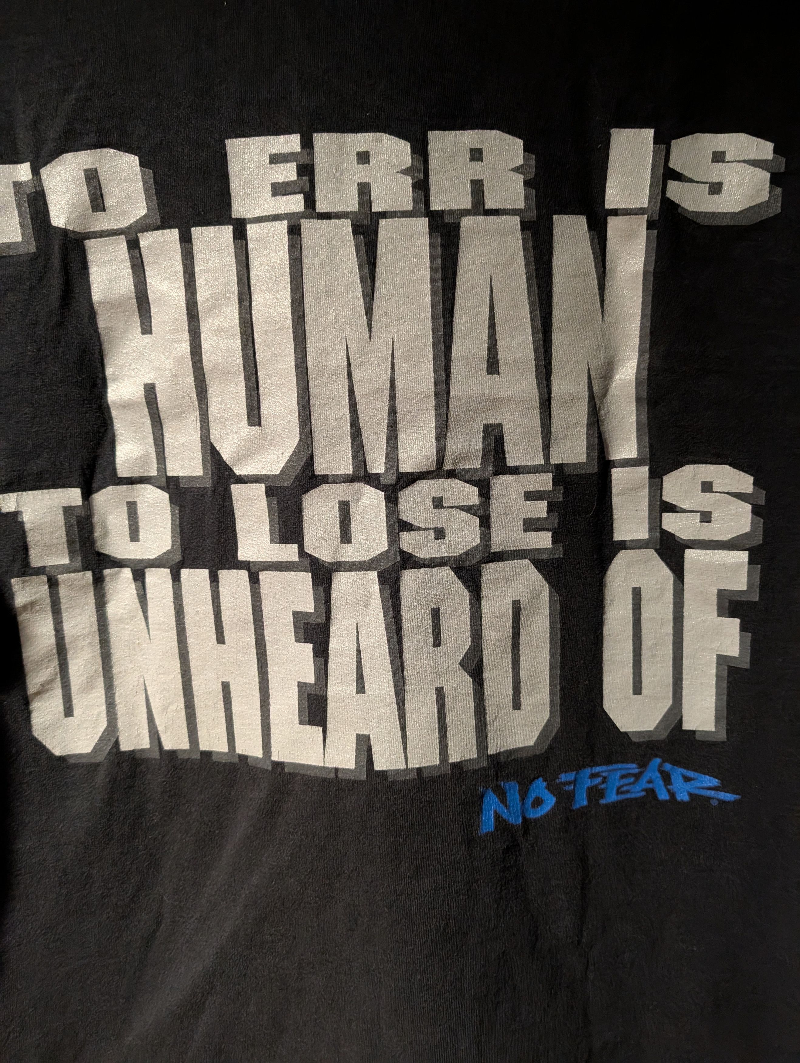 No Fear Vintage 90s No Fear To Err is Human to Lose Long-Sleeve Size US L / EU 52-54 / 3 - 2 Thumbnail