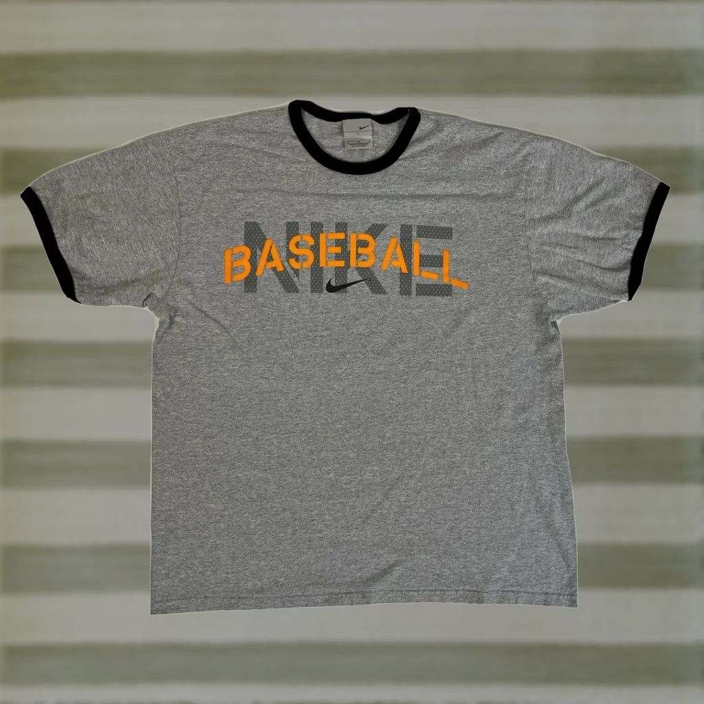 Nike VINTAGE Nike Baseball T-Shirt Mens Size L Gray UT90s? Size US L / EU 52-54 / 3 - 1 Thumbnail