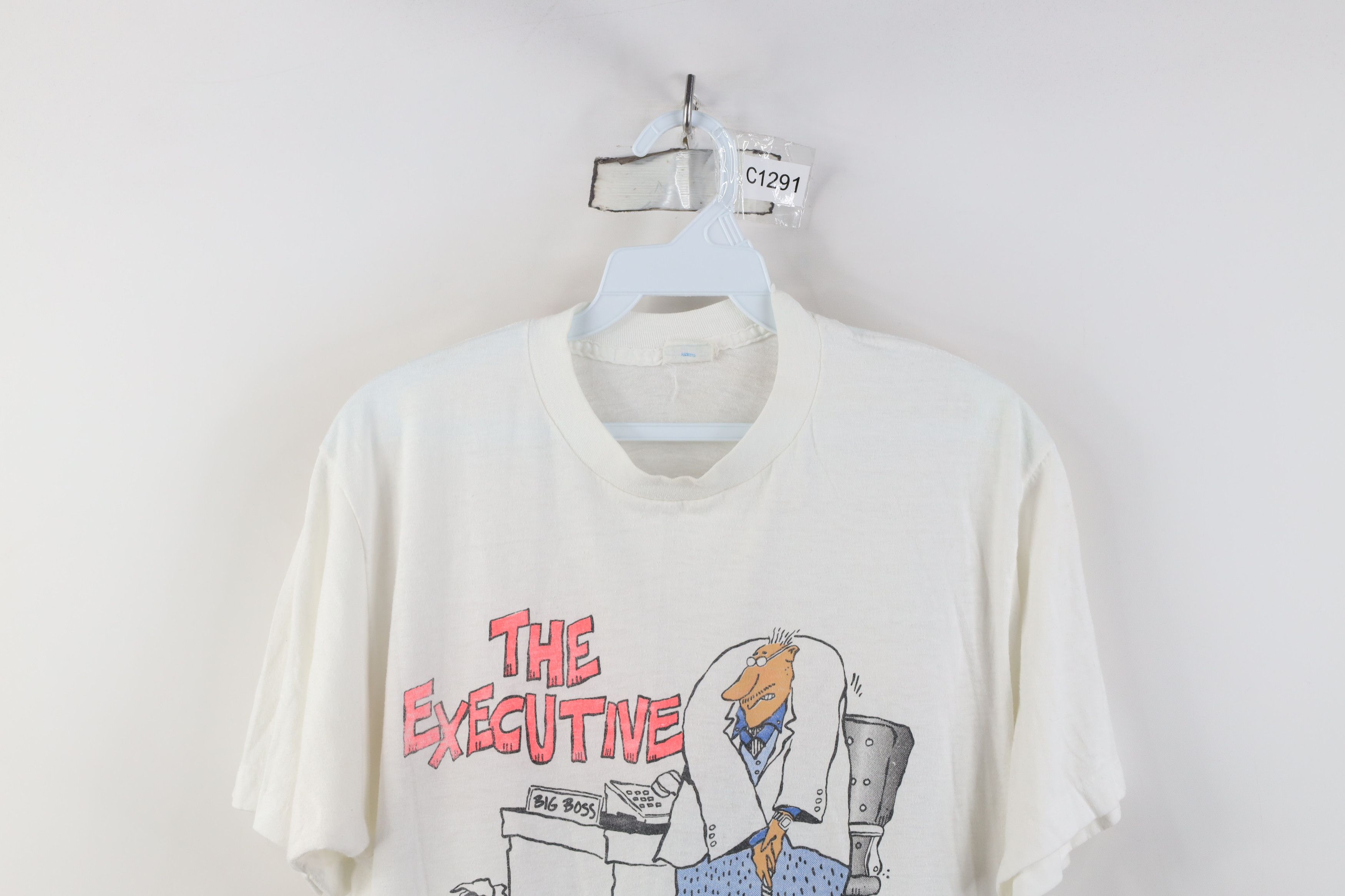 Vintage Vintage 80s Comic The Executive Golf Big Boss T-Shirt USA Size XL / US 12-14 / IT 48-50 - 2 Thumbnail