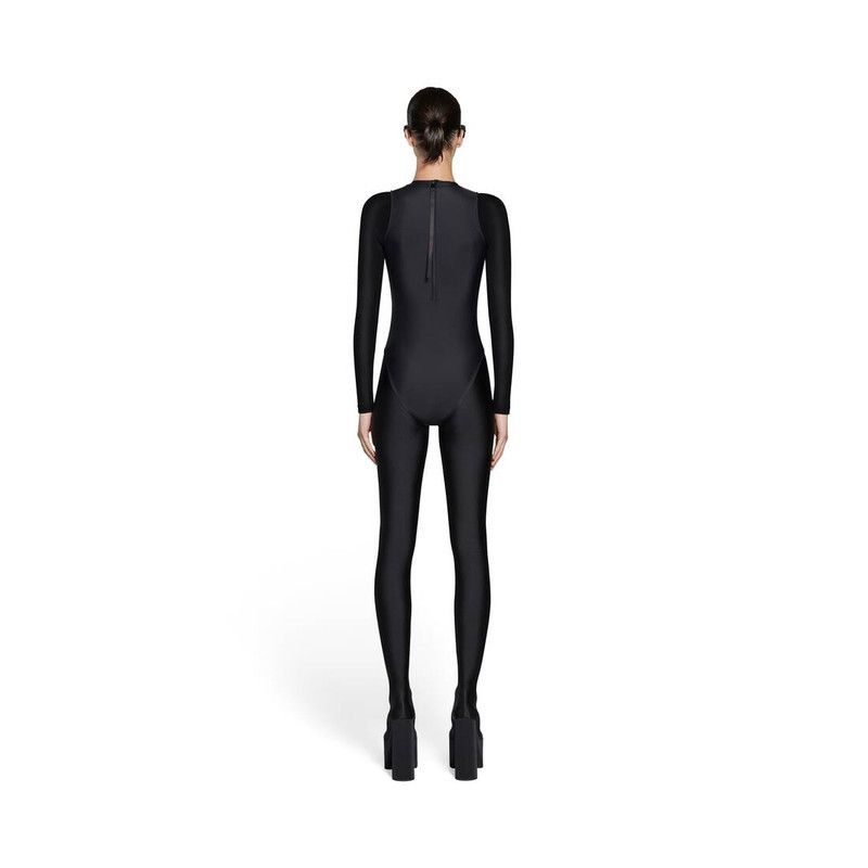 Balenciaga o1tr1nto1125 Sporty Tech Racing Swimsuit in Black Size L / US 10 / IT 46 - 5 Thumbnail