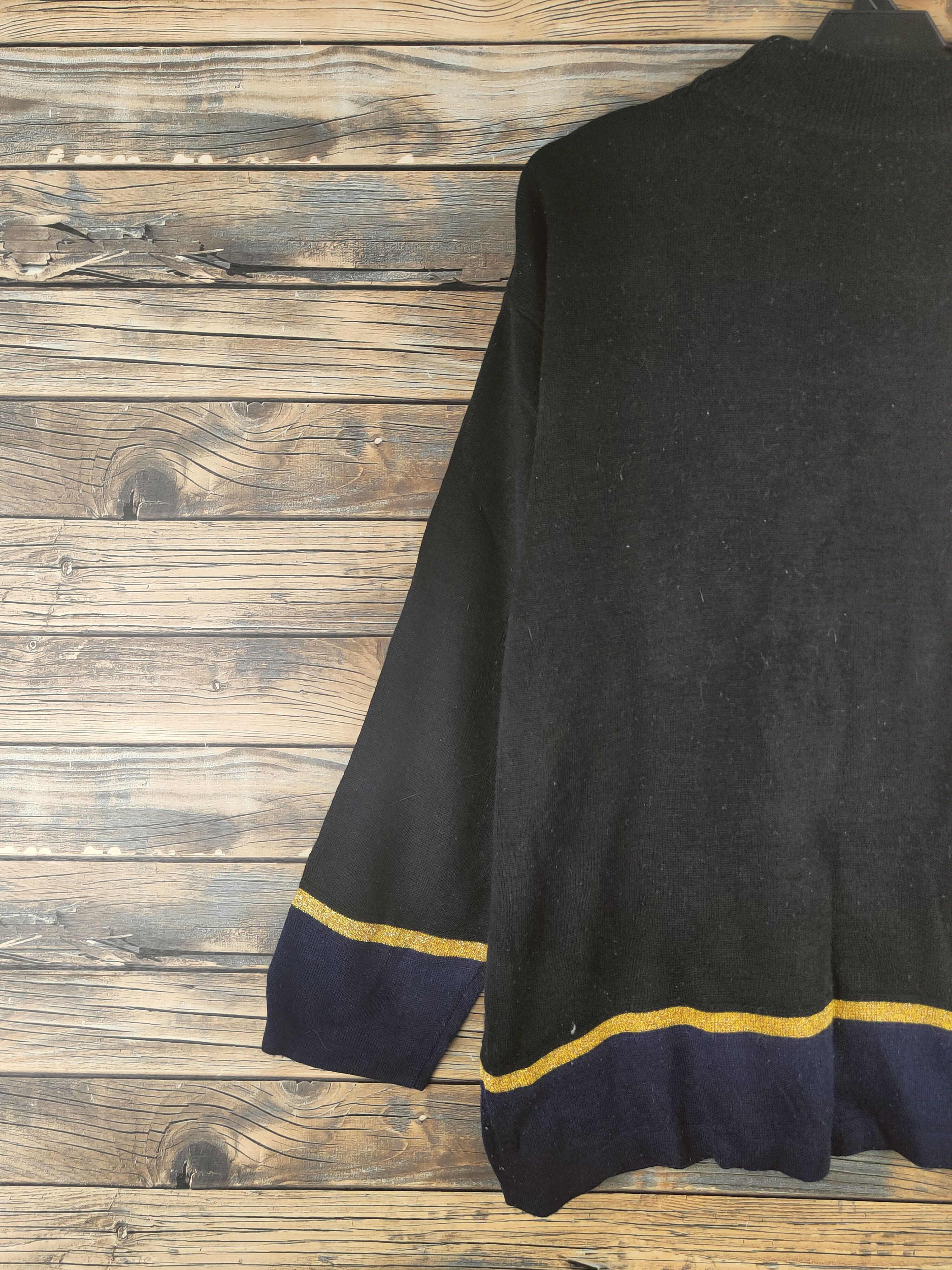 Japanese Brand DL Japanese Brand Black Knitwear Sweatshirts #46-471 Size L / US 10 / IT 46 - 9 Thumbnail