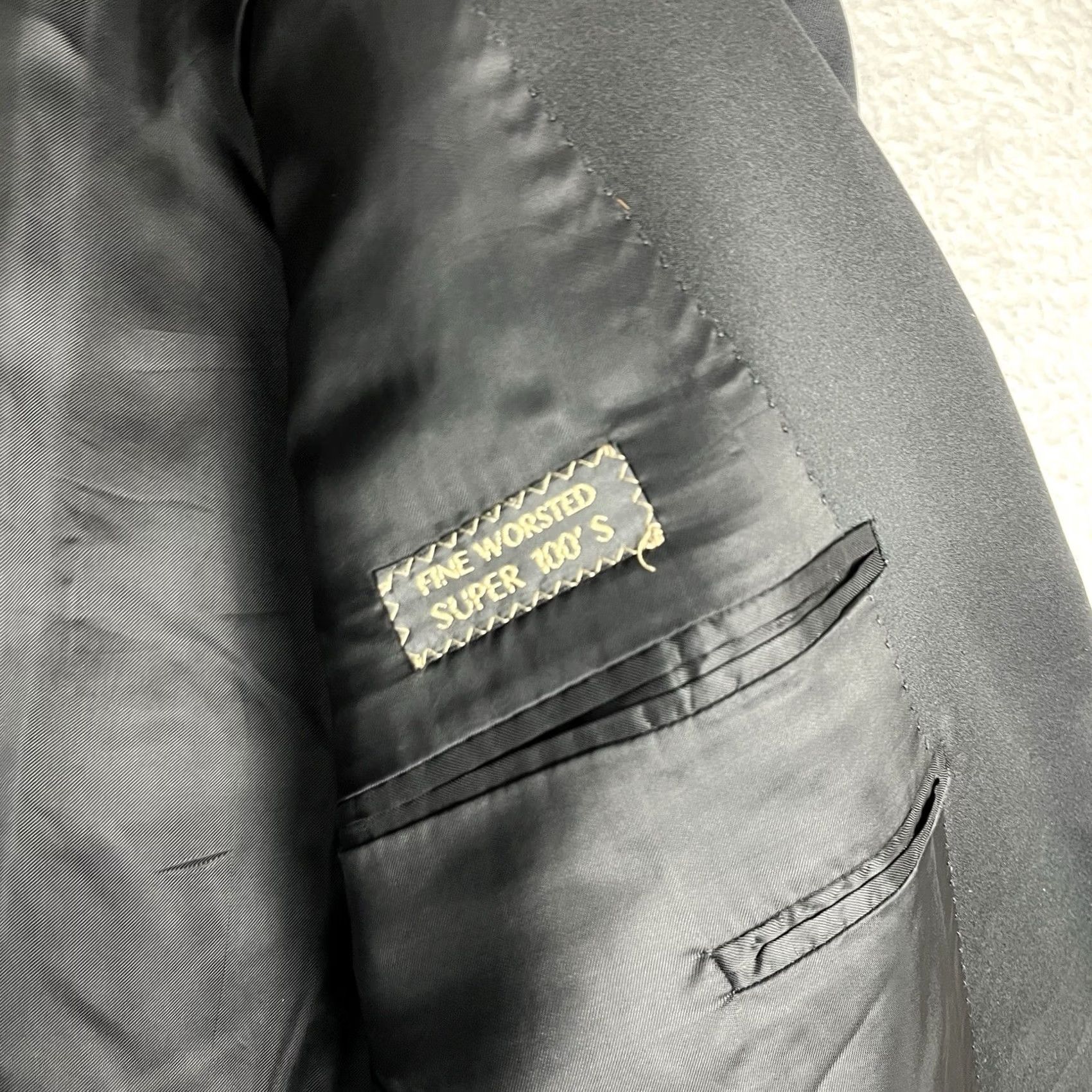 Ermenegildo Zegna VINTAGE Ermenegildo Zegna Suit Tuxedo Double Breasted Black Solid 42R Pants 38x32 Mens 90s Classic Size 42R - 5 Thumbnail