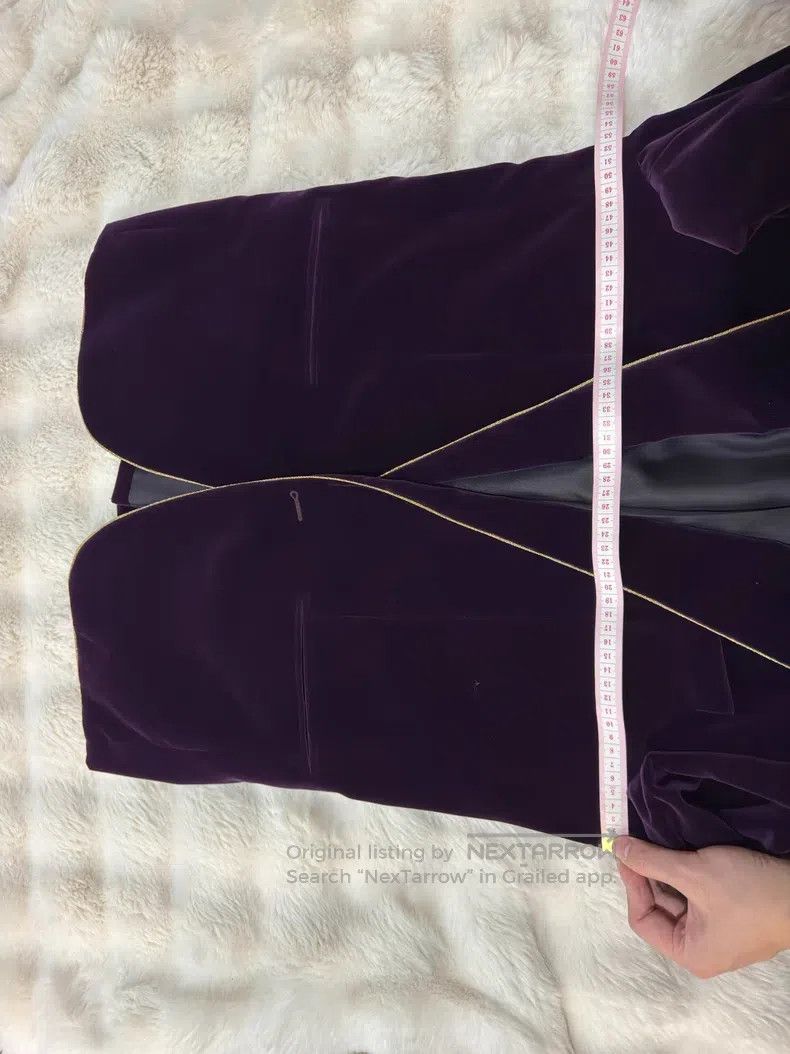 Saint Laurent Paris Saint Laurent Paris Purple Gold Velvet Suit Size US M / EU 48-50 / 2 - 7 Thumbnail