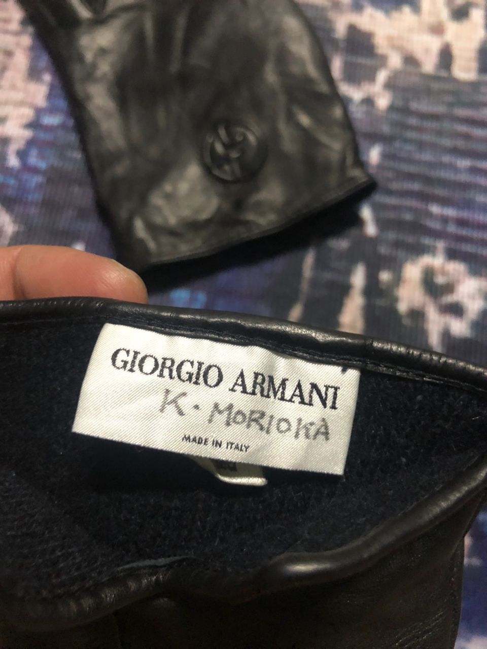 Giorgio Armani Giorgio Armani Mainline Leather Gloves Tag Size -M Size ONE SIZE - 11 Thumbnail