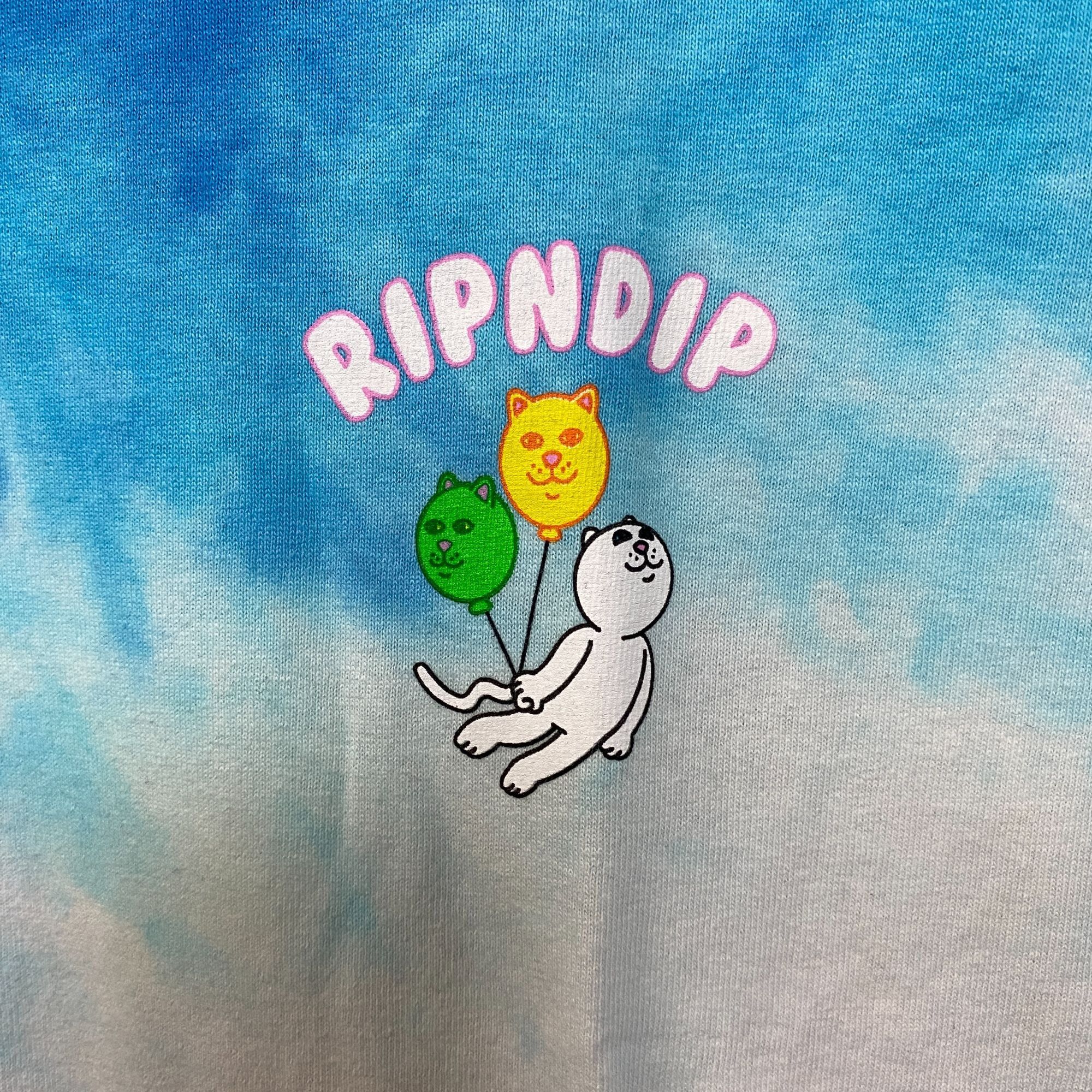RIPNDIP RIPNDIP Drifting Away Lord Nermal Blue Tie Dye T-Shirt M Size US M / EU 48-50 / 2 - 2 Thumbnail