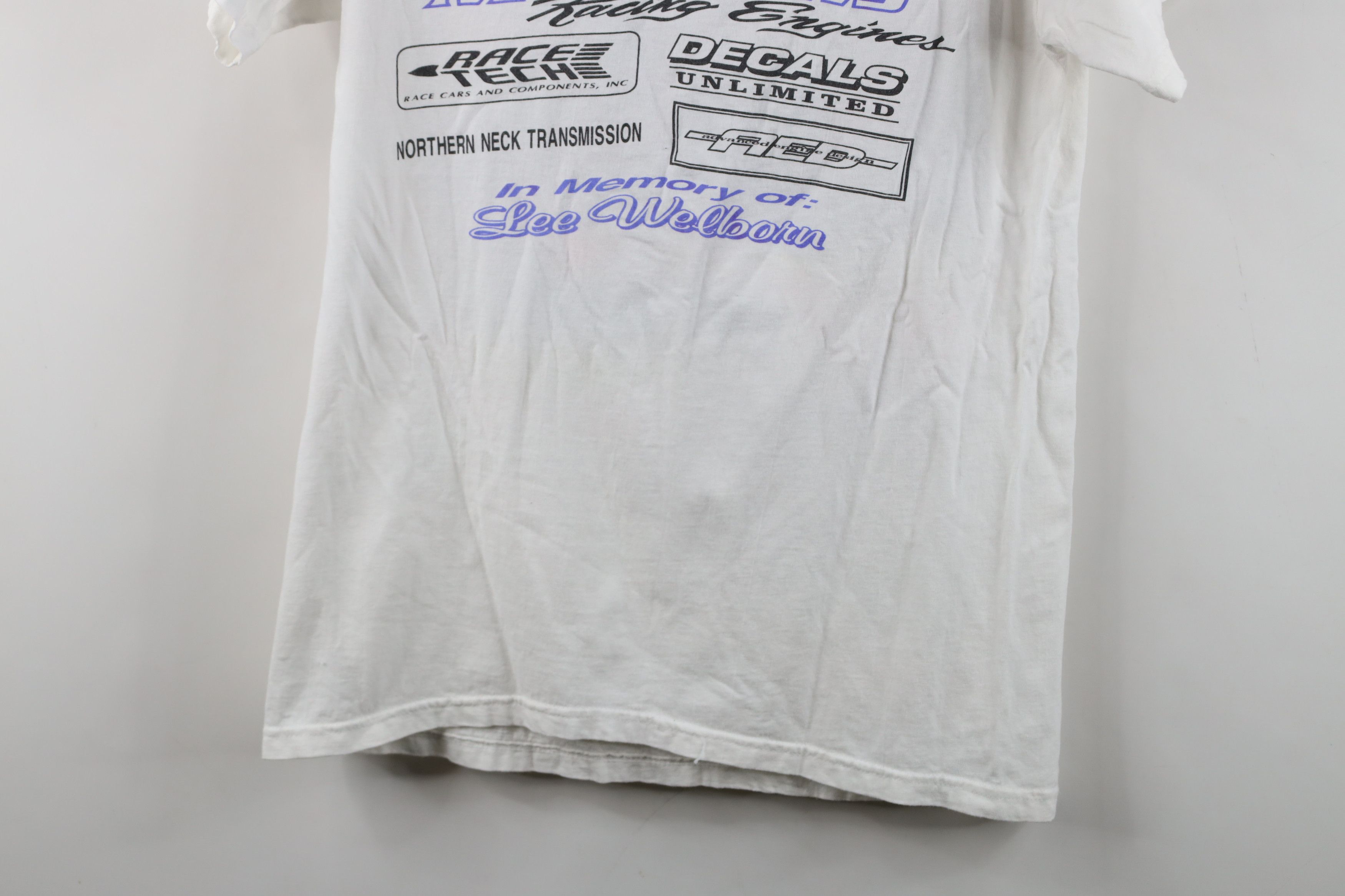Vintage Vintage 90s Y2K Law Super Pro Dragster Racing T-Shirt White Size US M / EU 48-50 / 2 - 16 Thumbnail