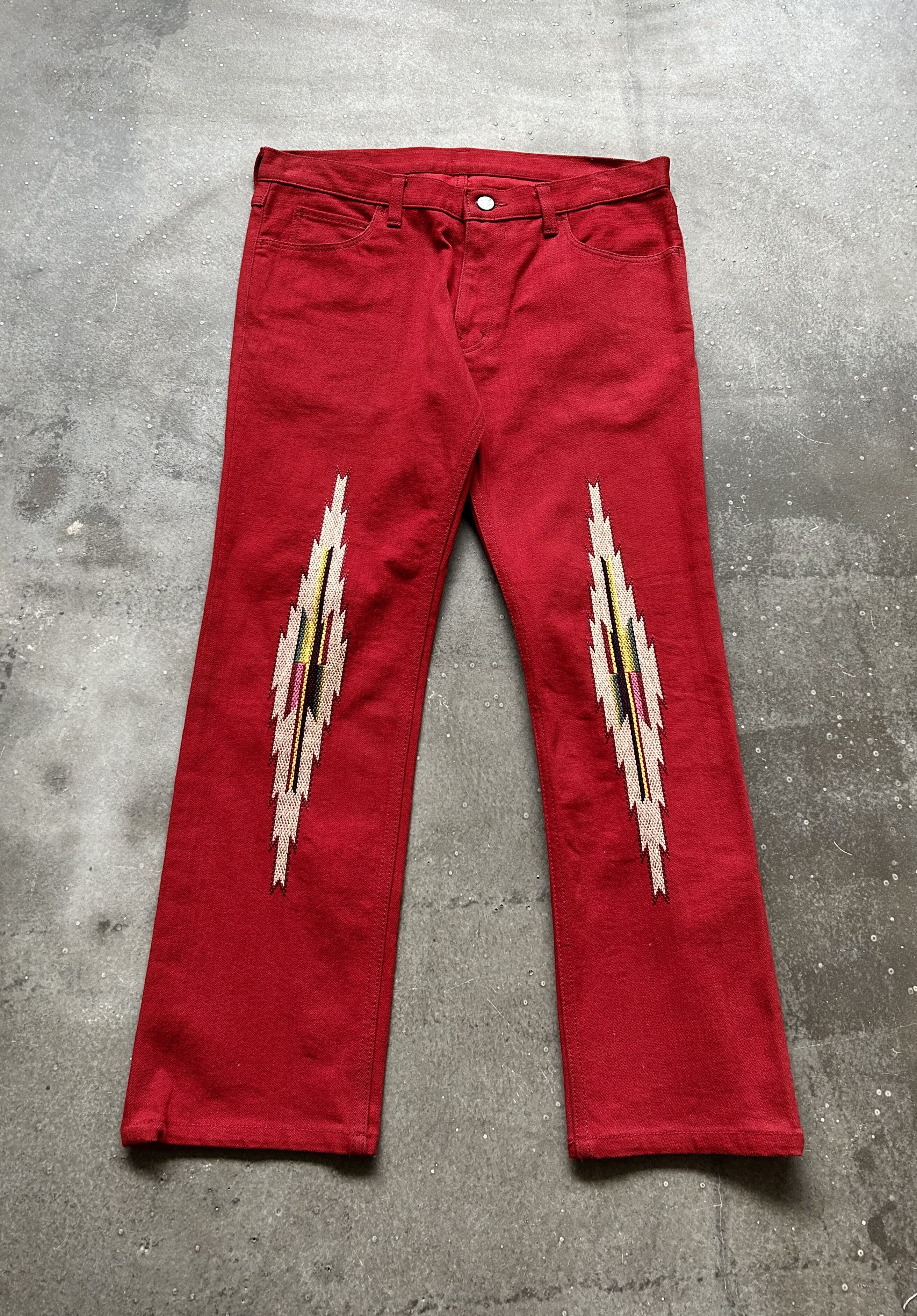 Number (N)ine Number Nine SS05 'Nightcrawler' Red denim | Grailed