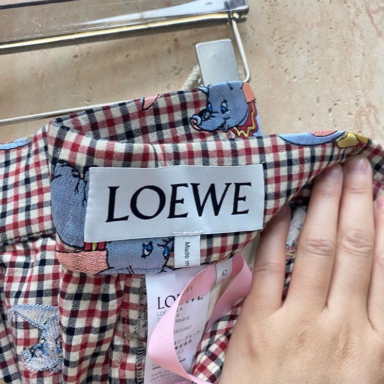 Loewe LOEWE Checkered embroidered bee baby elephant shorts Size 27" / US 4 / IT 40 - 3 Thumbnail
