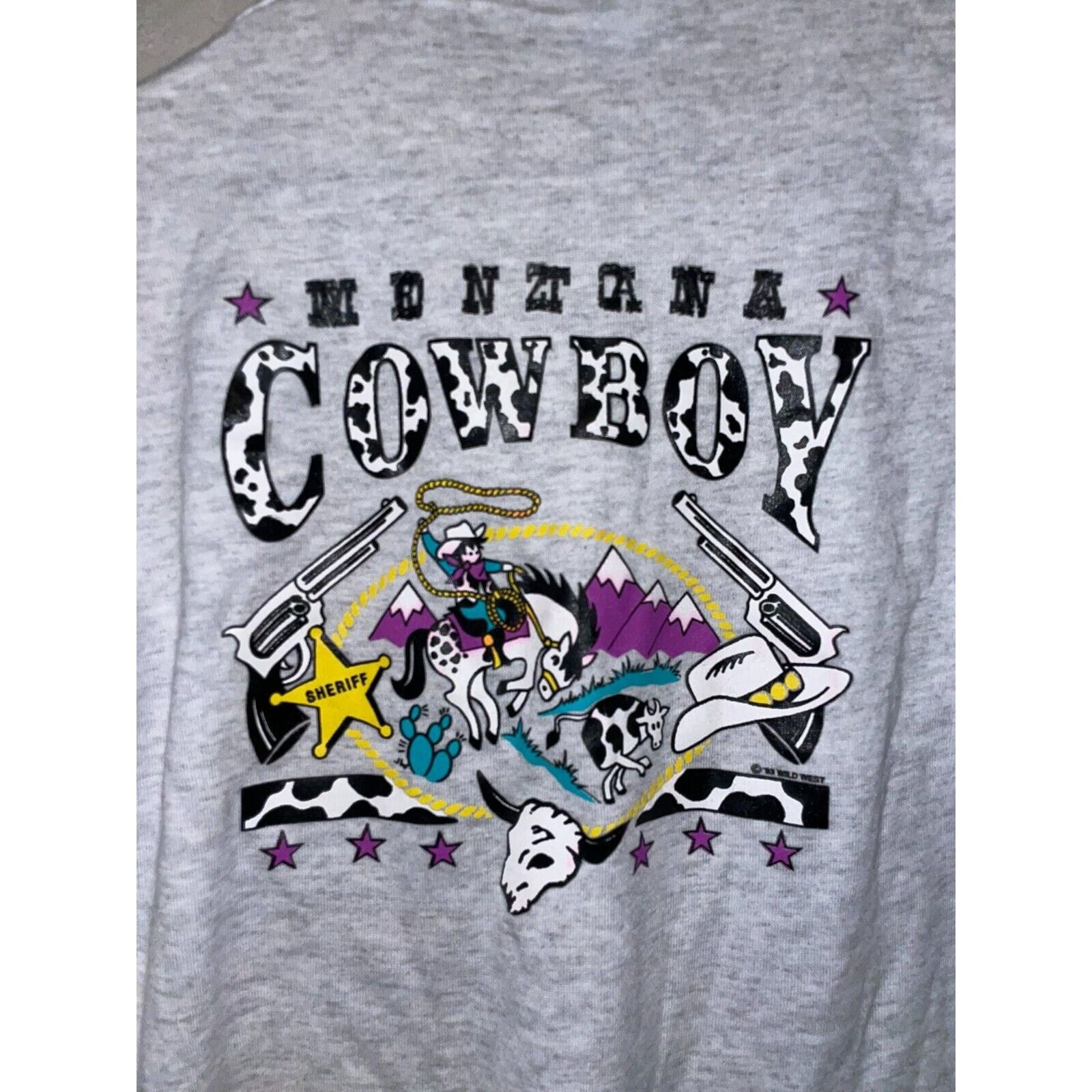 Jerzees Vintage Hidden Valley Shirt Test Print Camping Cowboy 90s Size US L / EU 52-54 / 3 - 10 Thumbnail
