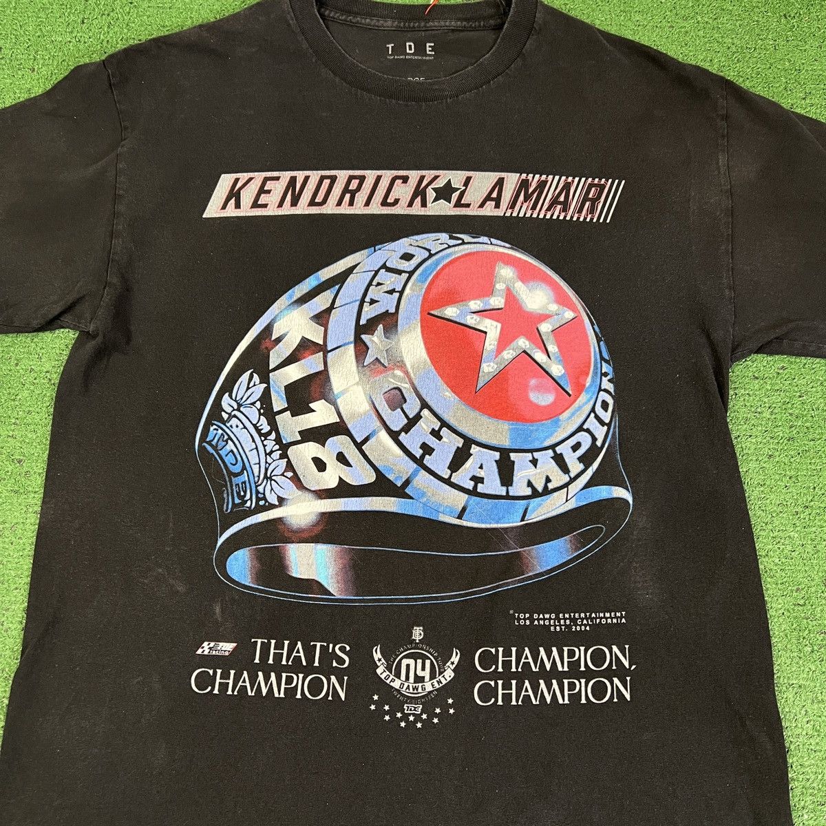 Kendrick Lamar × Rap Tees Kendrick Lamar World Champion TDE 2018 T Shirt Championship Size US L / EU 52-54 / 3 - 8 Thumbnail