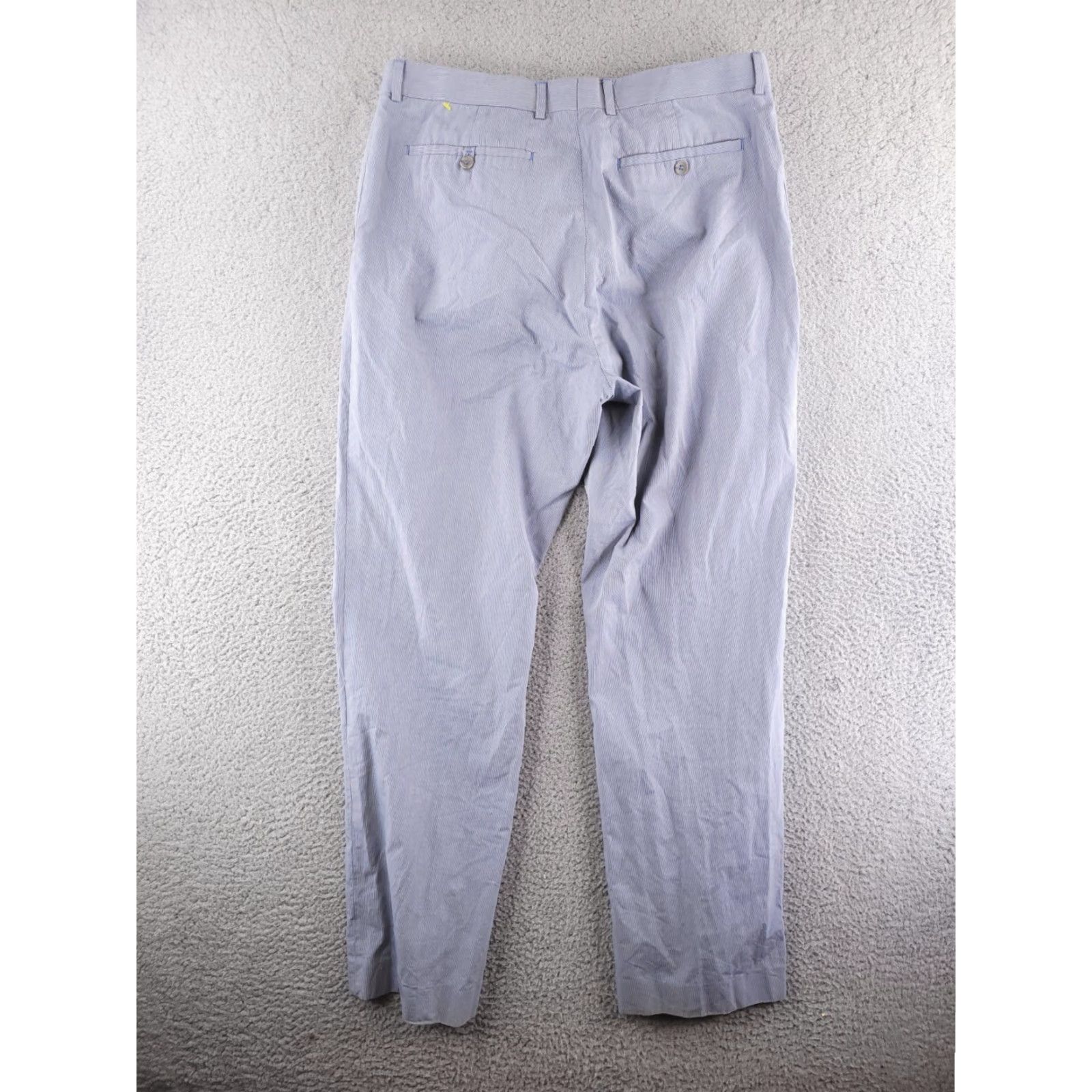 Banana Republic Banana Republic Blue Chino Pants Mens 35x31 Relaxed Fit Cotton Stripe Regular Size US 35 - 6 Thumbnail
