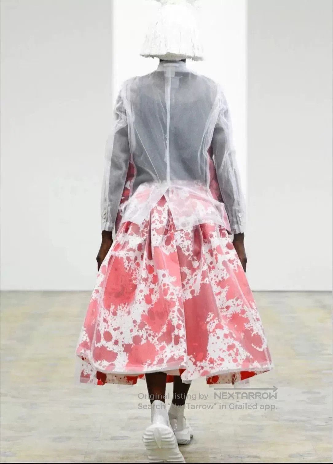 Comme des Garcons Comme des Garçons Mesh Ink Print Skirt. Size US 26 / EU 42 - 8 Thumbnail
