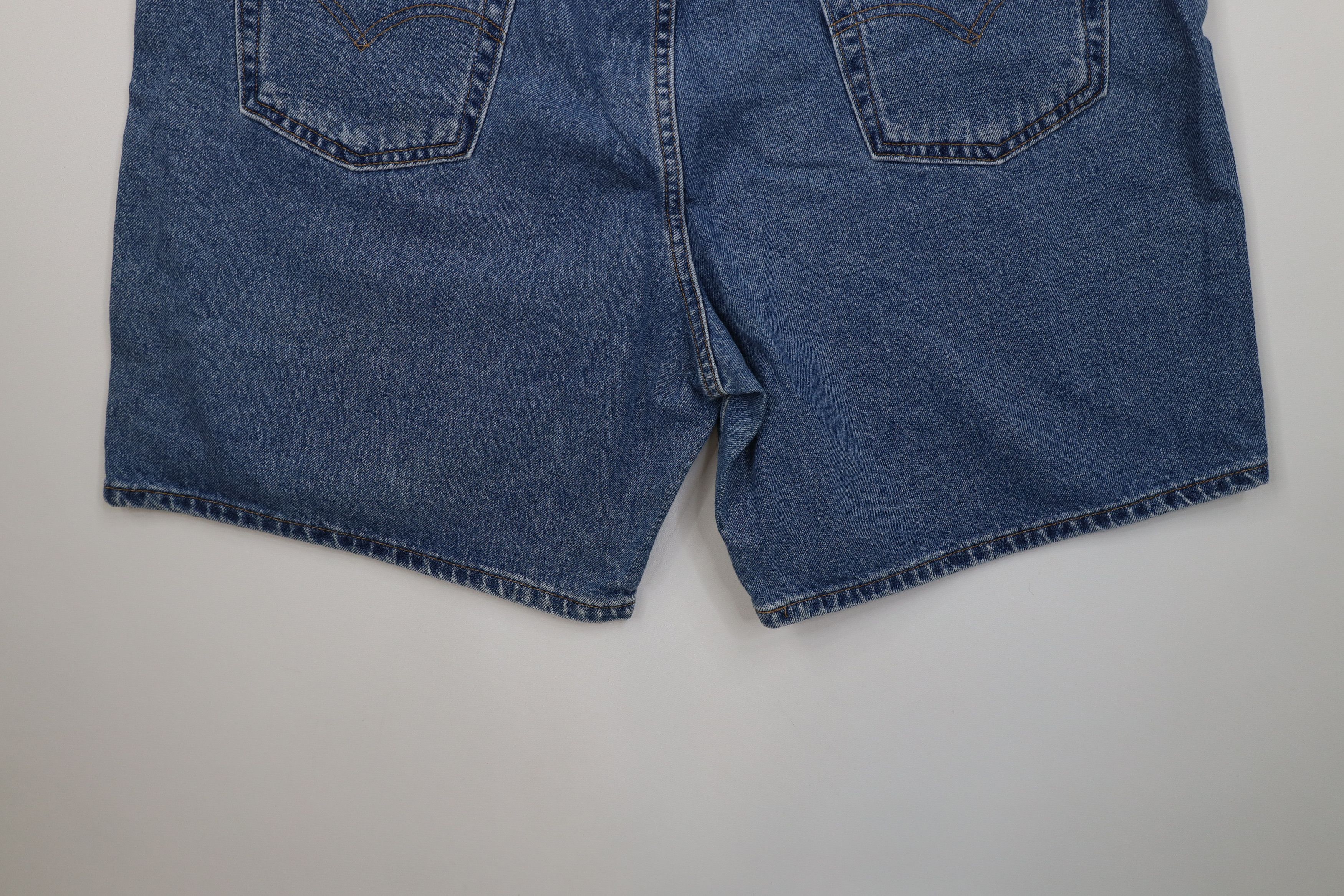 Levi's Vintage Y2K 2001 Levis Denim Jean Shorts Jorts Blue Cotton Size 22" - 13 Thumbnail
