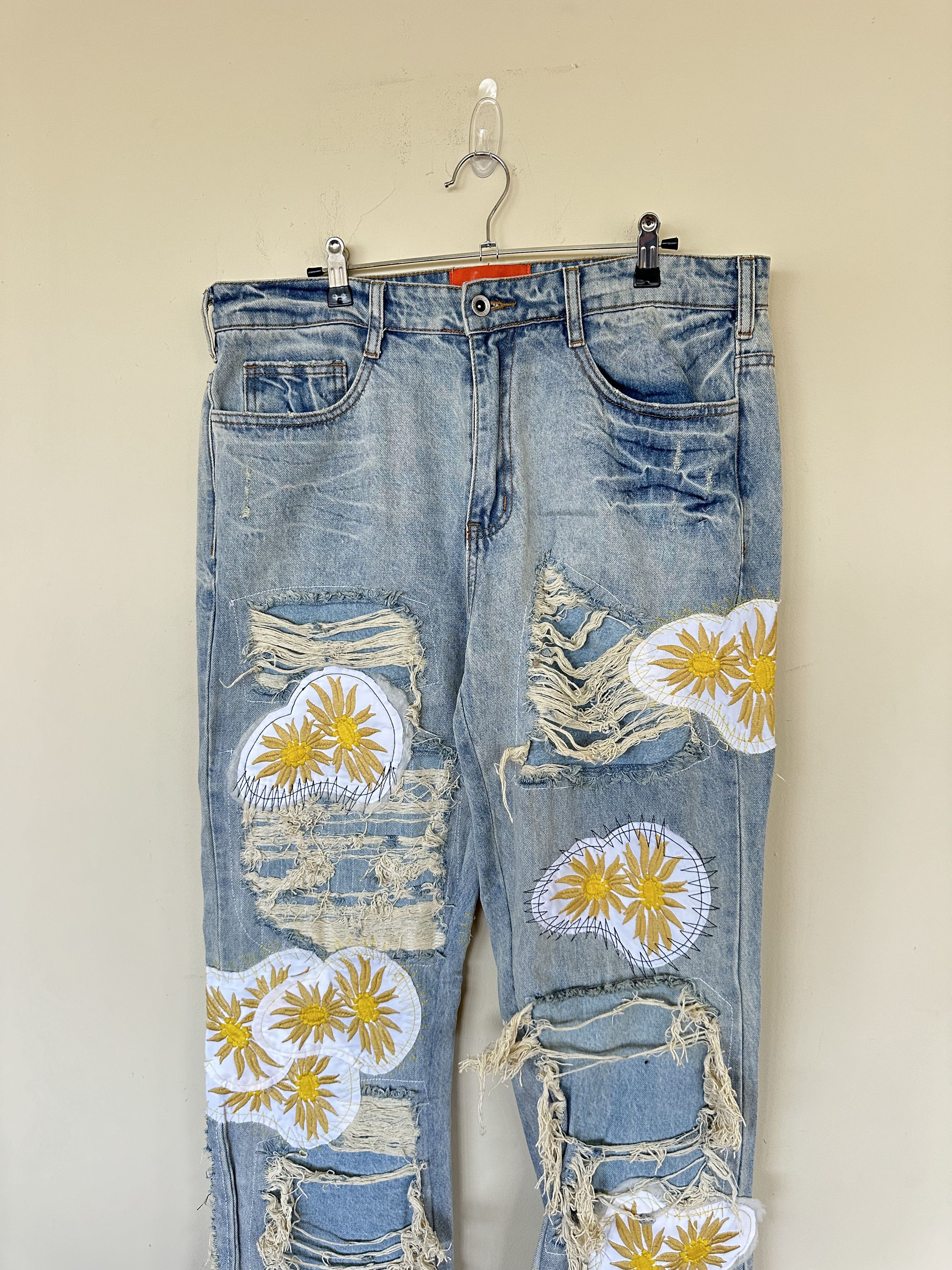 Ev Bravado FLOWER DENIM WHO DECIDES WAR Size US 34 / EU 50 - 4 Thumbnail