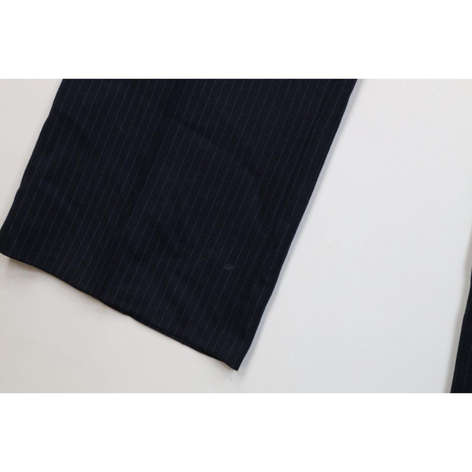 Vintage Vintage 70s Heavy Wool Pinstriped 3 Piece Suit Wedding Size 44L - 11 Thumbnail