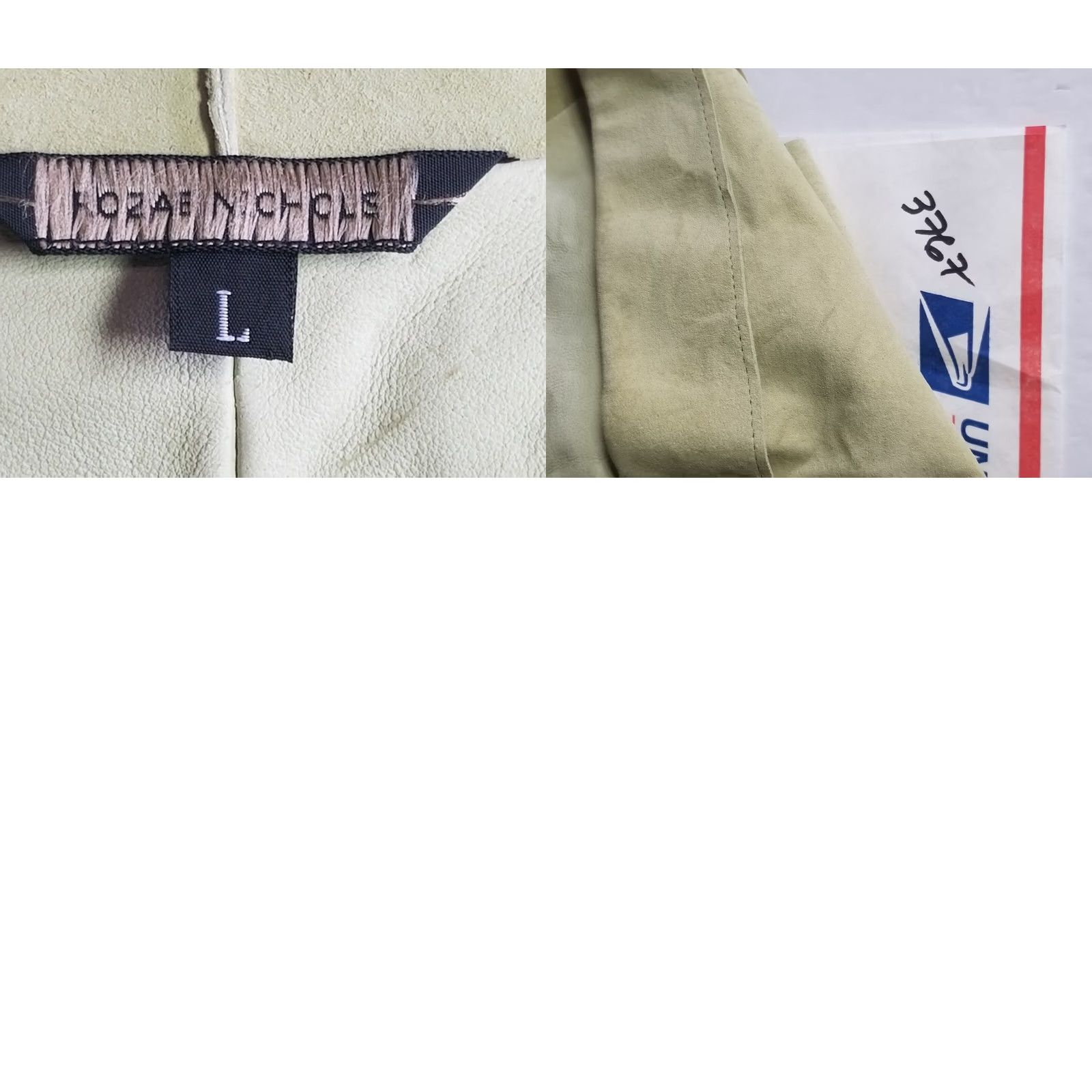 Vintage Rozae Nichols Jacket Women L Yellow Leather Button Up Mid-Length USA Made Zig Zag Exposed Stitching Size L / US 10 / IT 46 - 9 Thumbnail