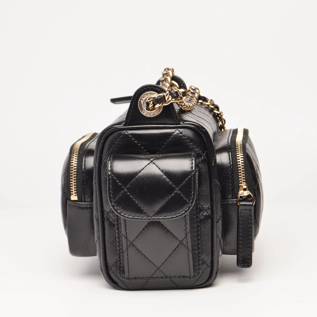 Chanel os11x0126 Size: OS / Shiny Crumpled Small Camera Case Black Size ONE SIZE - 8 Thumbnail