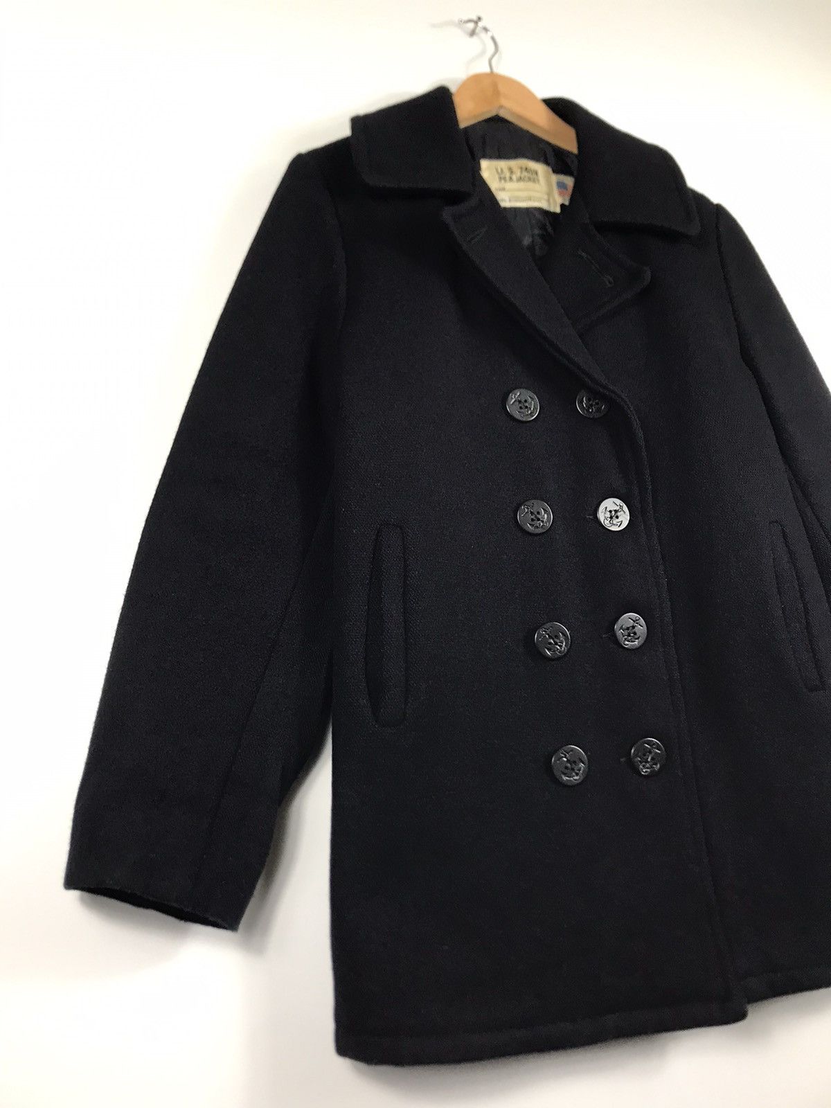 Schott × Vintage ⚡️Vintage Schott U.S 740N Wool Peacoat Jacket Size US M / EU 48-50 / 2 - 2 Thumbnail