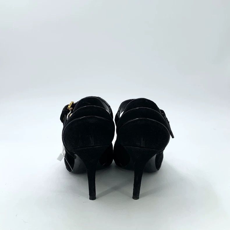 Louis Vuitton Louis Vuitton Black thin heel fish mouth high heels Size US 5.5 / IT 35.5 - 4 Thumbnail
