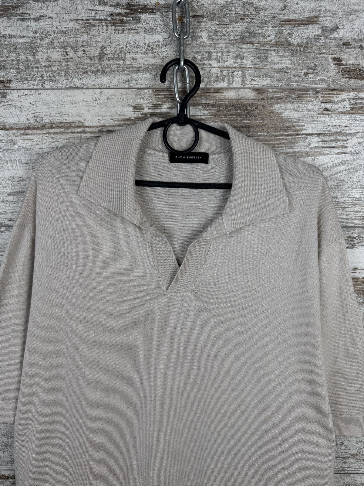 Thom Sweeney Mens Thom Sweeney luxury polos old money beige T-shirt tee Size US XL / EU 56 / 4 - 3 Thumbnail