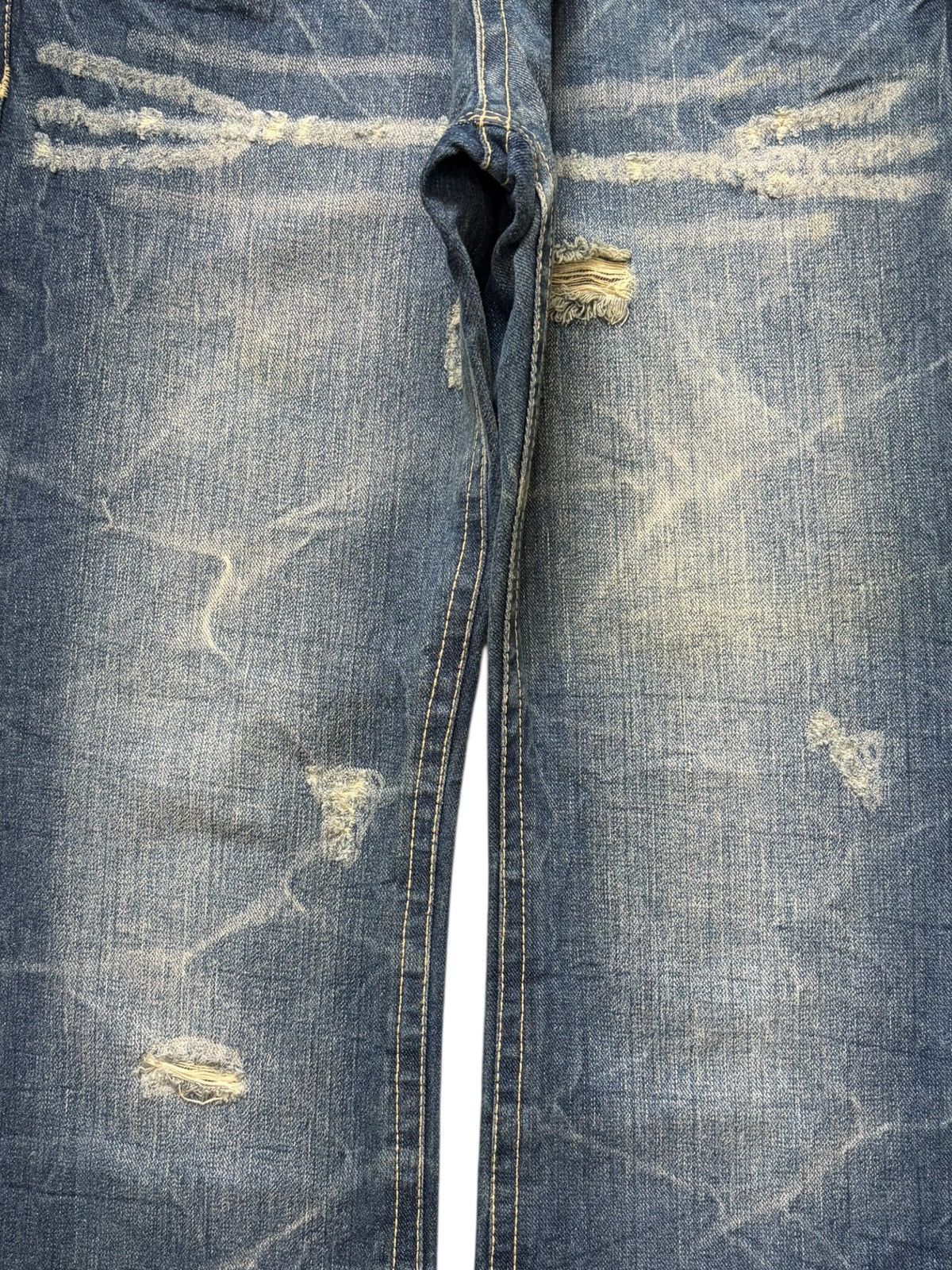 Ksubi Vintage Japanese Brand Groovy Printed Distressed Jeans Size 29" - 3 Thumbnail