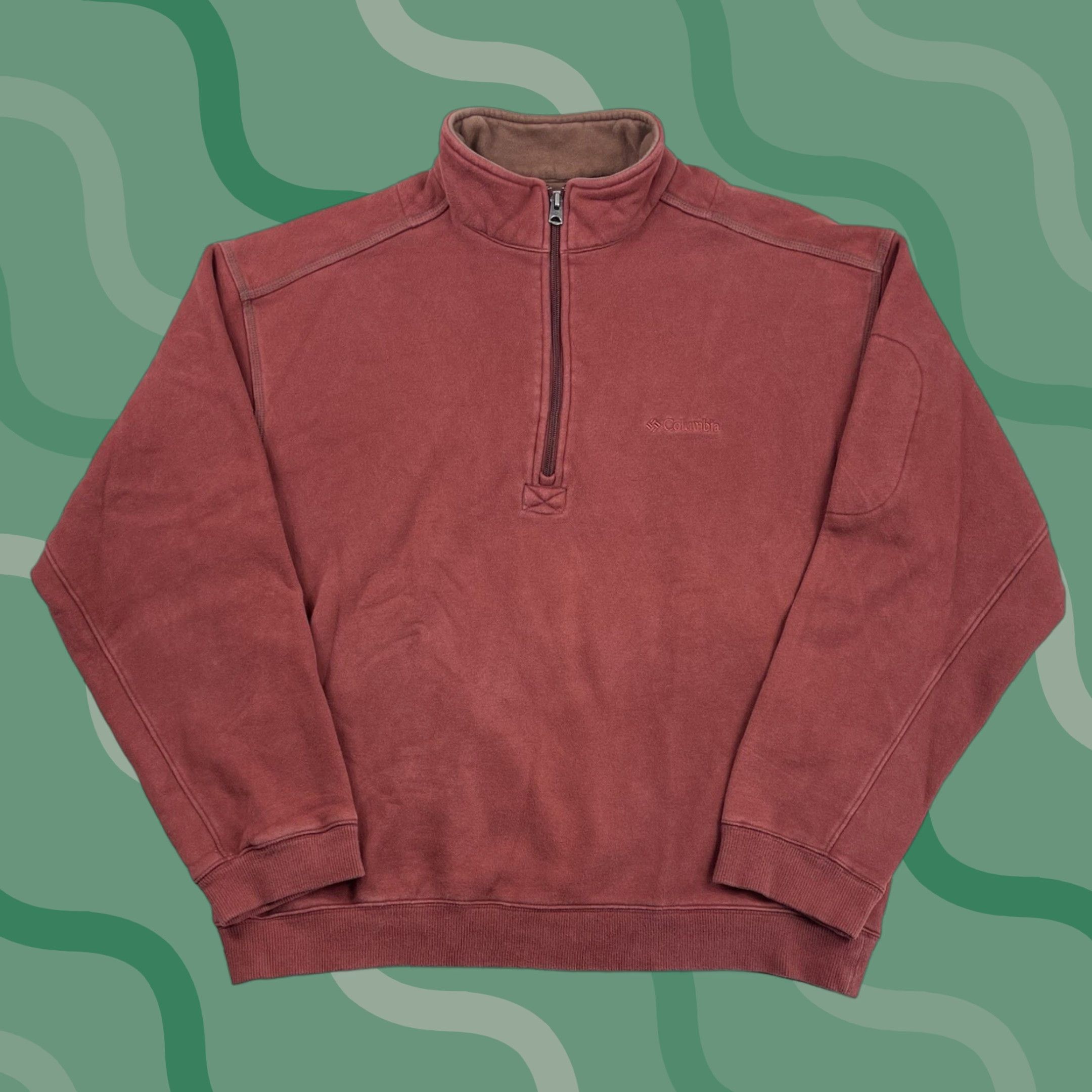 Rusty VINTAGE Columbia Sweatshirt 1/4 Zip Pullover Rugged Rust Red Hiking Mens L Size 90s Activewear Clothing Size US L / EU 52-54 / 3 - 1 Thumbnail