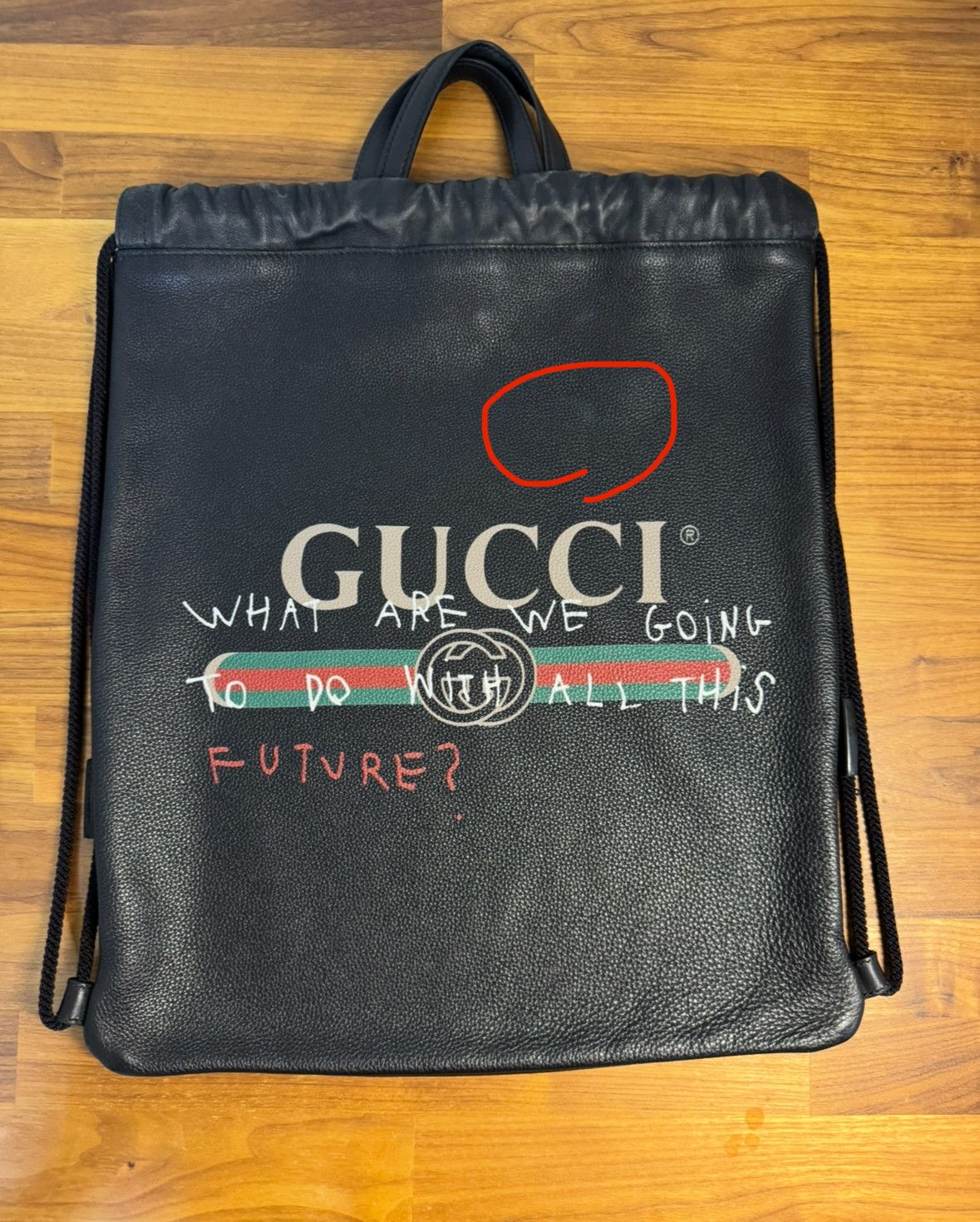 Gucci Gucci x Coco Capitan Leather Drawstring Bag Size ONE SIZE - 9 Thumbnail