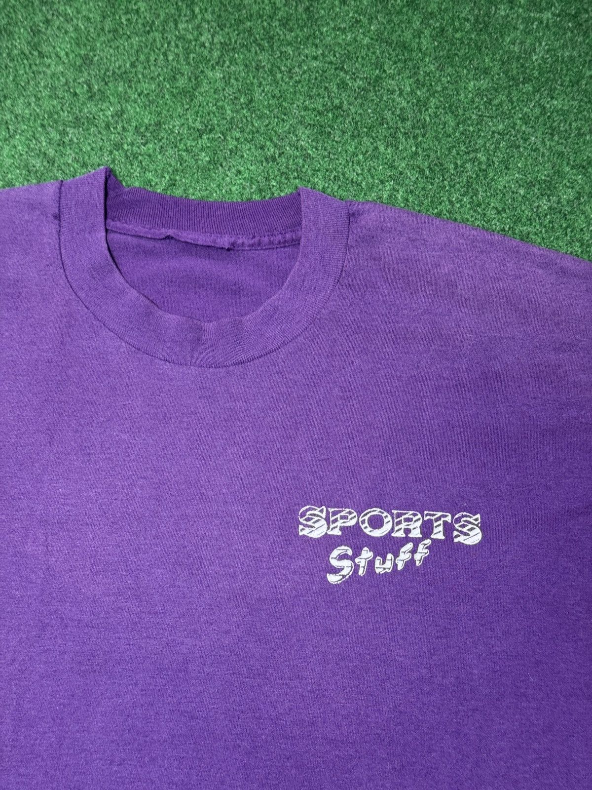 Vintage Vintage 90s Sports Stuff Funny Large Purple Sports T Shirt Size US L / EU 52-54 / 3 - 2 Thumbnail