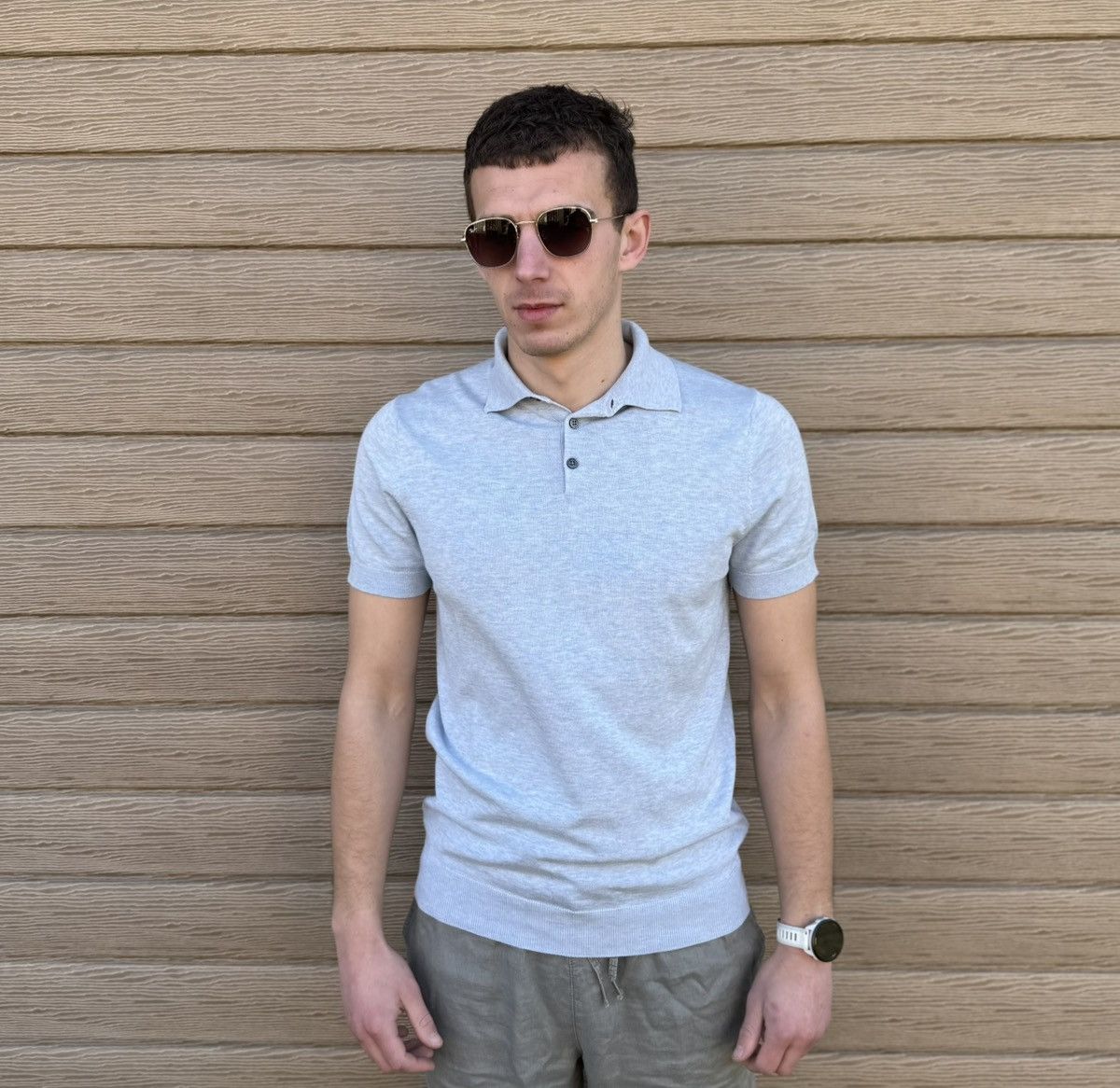 Suitsupply Suitsupply Knitted Polo Shirt Silk Cotton Blue Men M Luxury Size US M / EU 48-50 / 2 - 2 Thumbnail