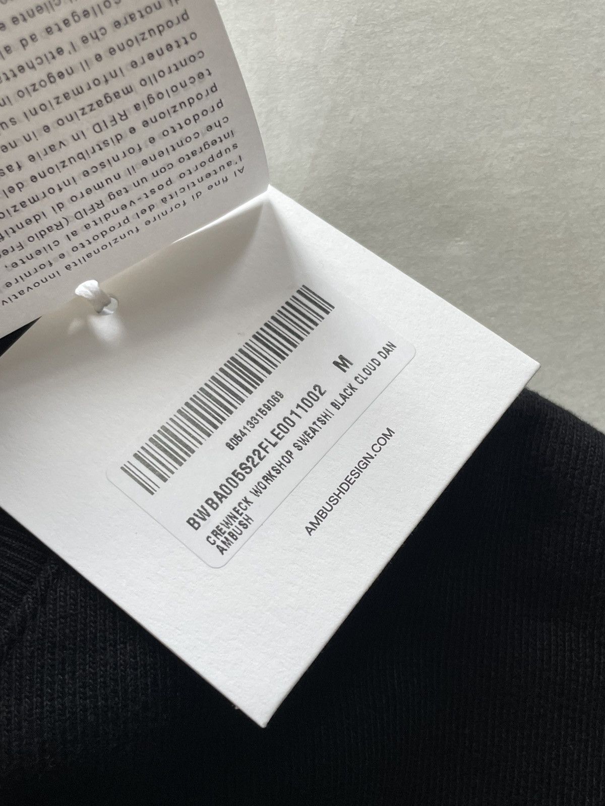 Ambush Design Ambush Crewneck Workshop Sweatshirt Black/Cloud Dancer Size US M / EU 48-50 / 2 - 7 Thumbnail