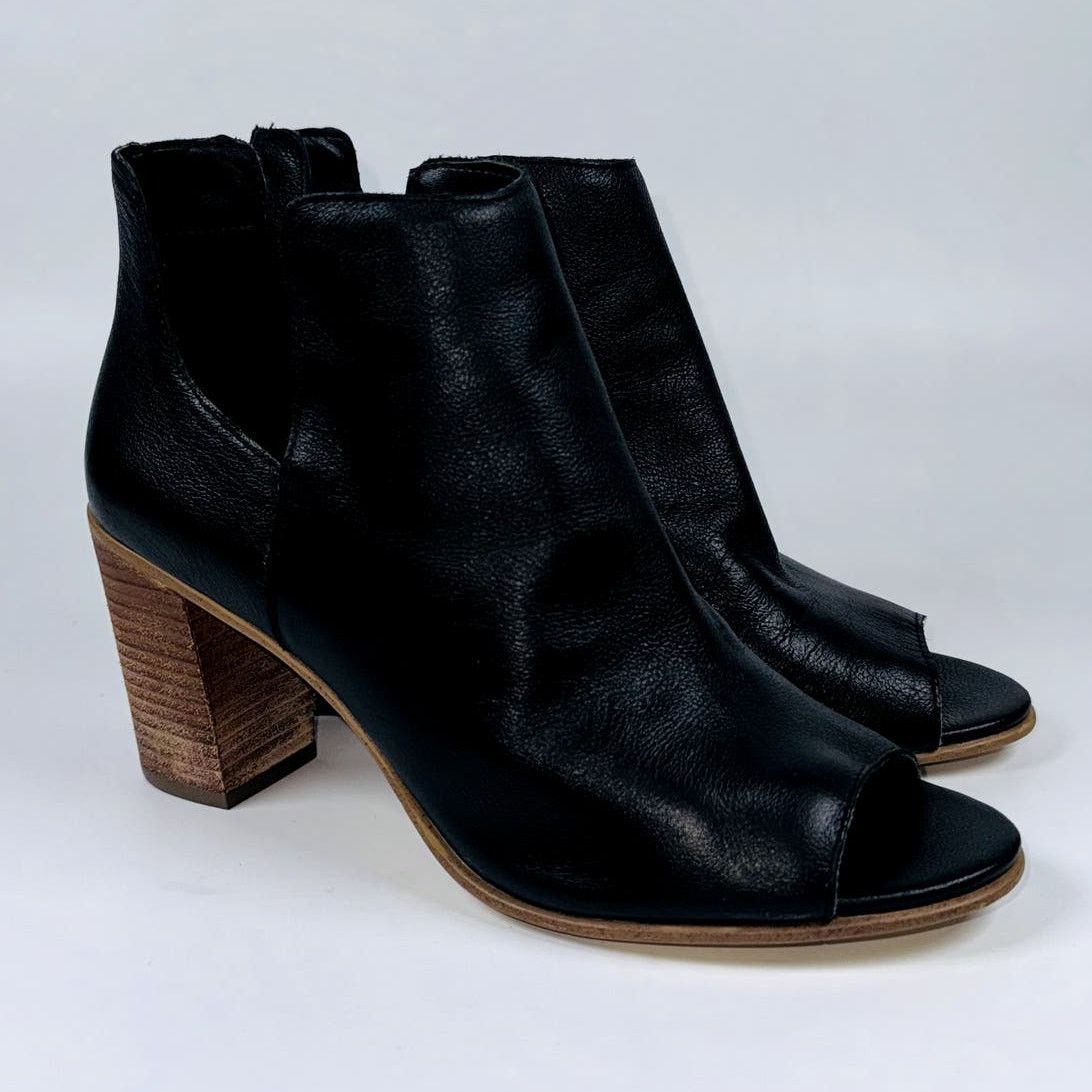 Steve Madden Steve Madden Nello Leather Ankle Open Toe Heeled Booties Grailed