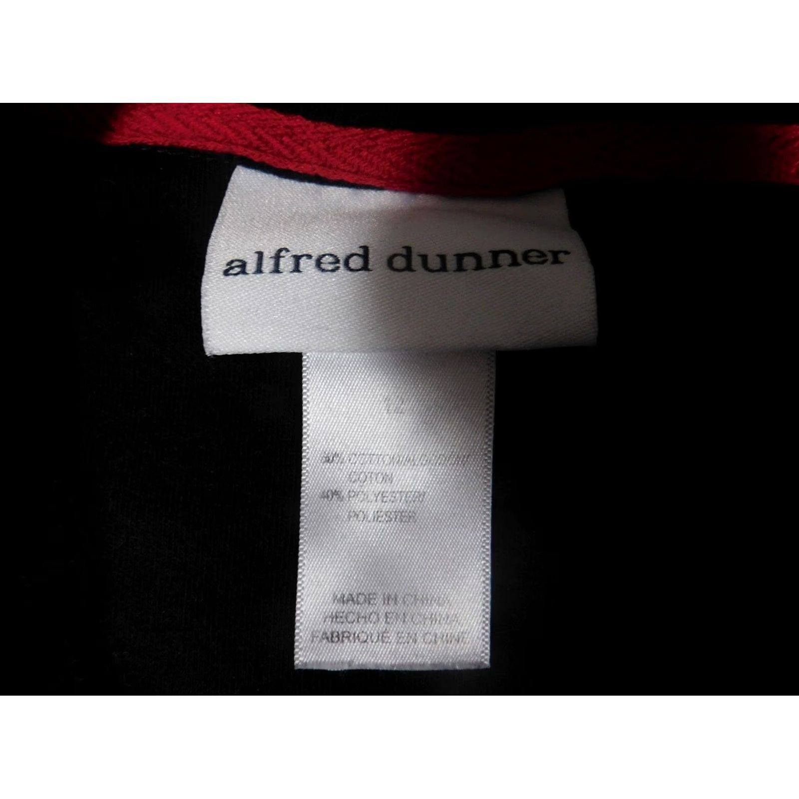 Vintage Alfred Dunner Shirt Sweater 12 Women Black Striped Mock Neck Full Zip Casual Modern 12 Womens Regular Size XL / US 12-14 / IT 48-50 - 6 Thumbnail