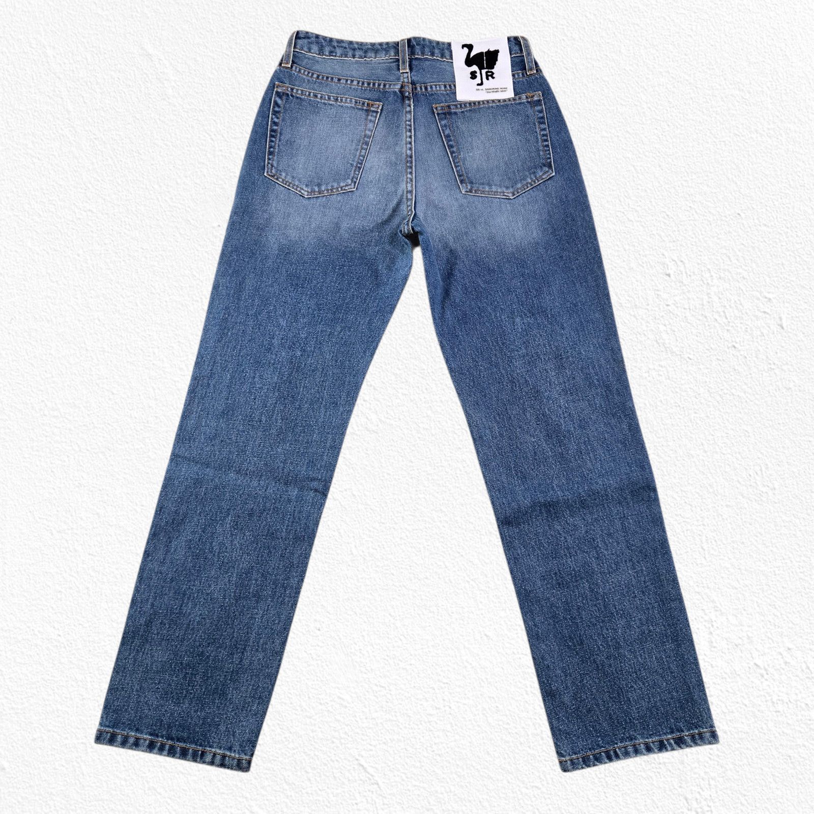 Sandrine Rose Sandrine Rose Hi-Rise Distressed Straight Leg Jeans Size 27 Size 27" / US 4 / IT 40 - 12 Thumbnail