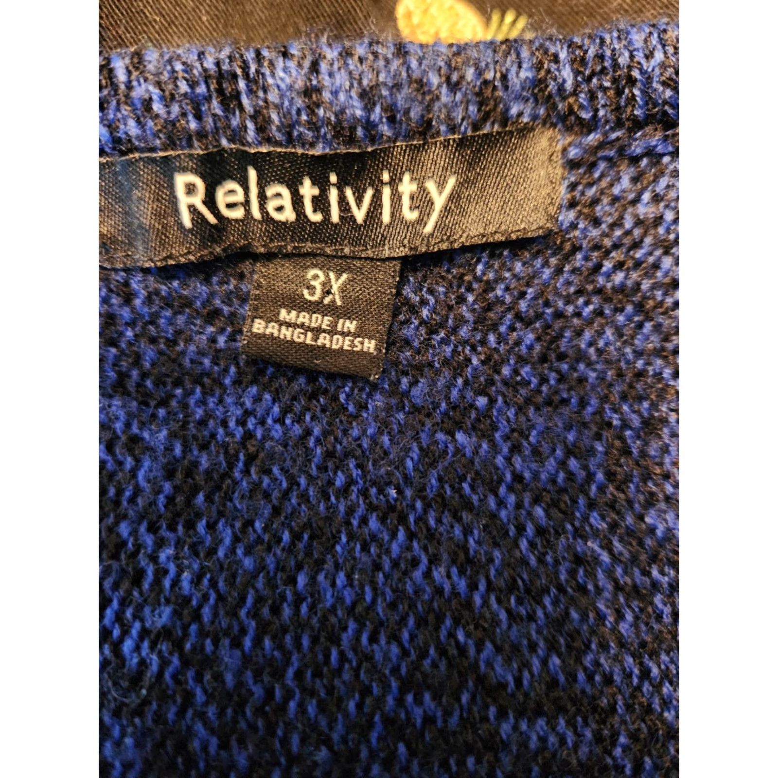 Vintage Relativity Womens Blue Knit Batwing Fringe Crewneck Pullover Sweater 3X Size Plus Size Simpli-Consult Legacy Size XXL / US 16-18 / IT 52-54 - 6 Thumbnail