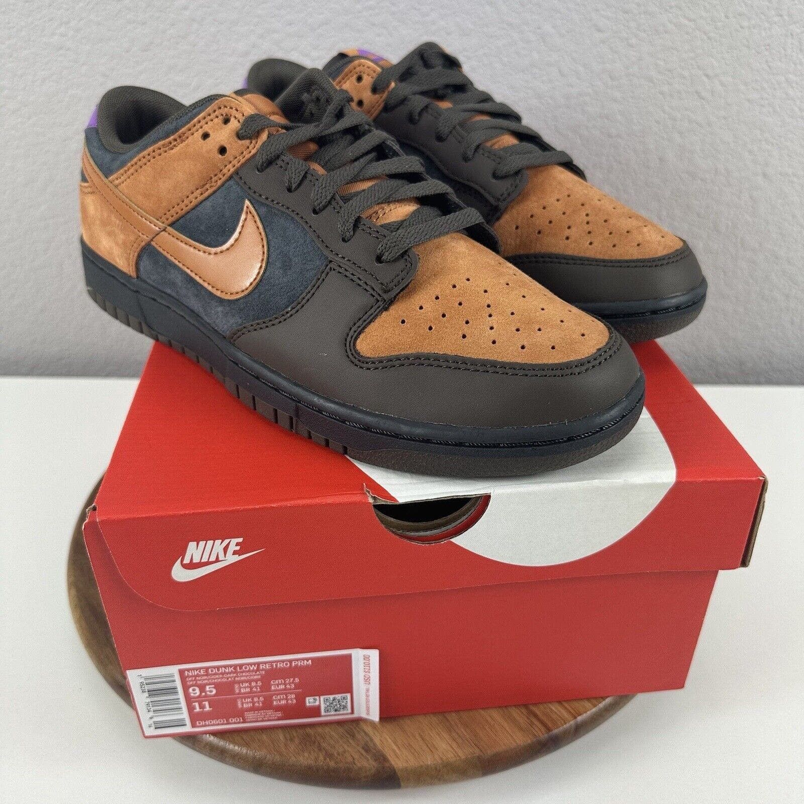 image of Nike Dunk Premium Low Retro Cider-Dark Chocolate Men's 9.5 Shoes in Brown