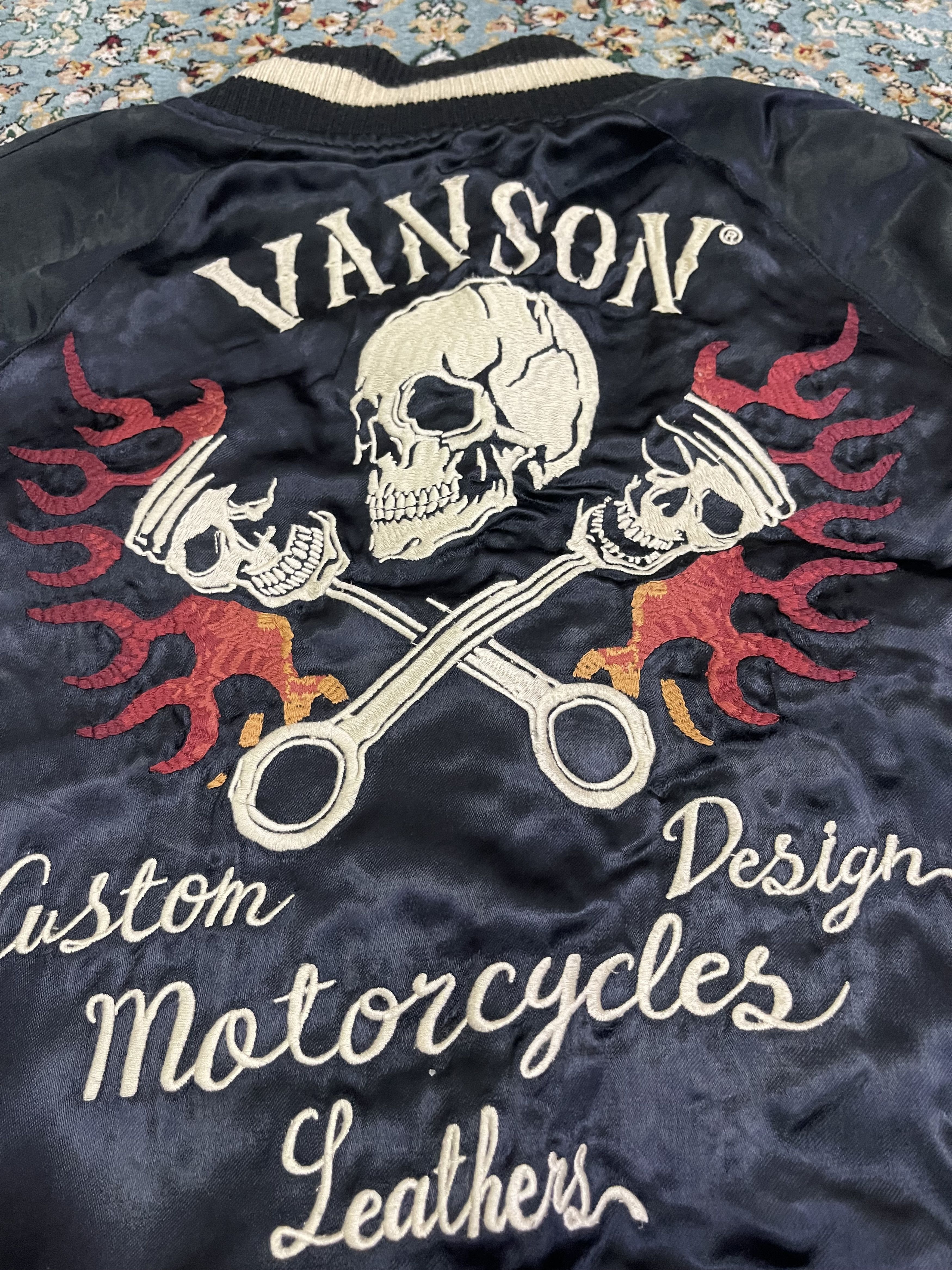 Vanson Leathers RARE Vanson Sukajan Sourvenir Satin Jacket Embroidery Size US S / EU 44-46 / 1 - 18 Thumbnail