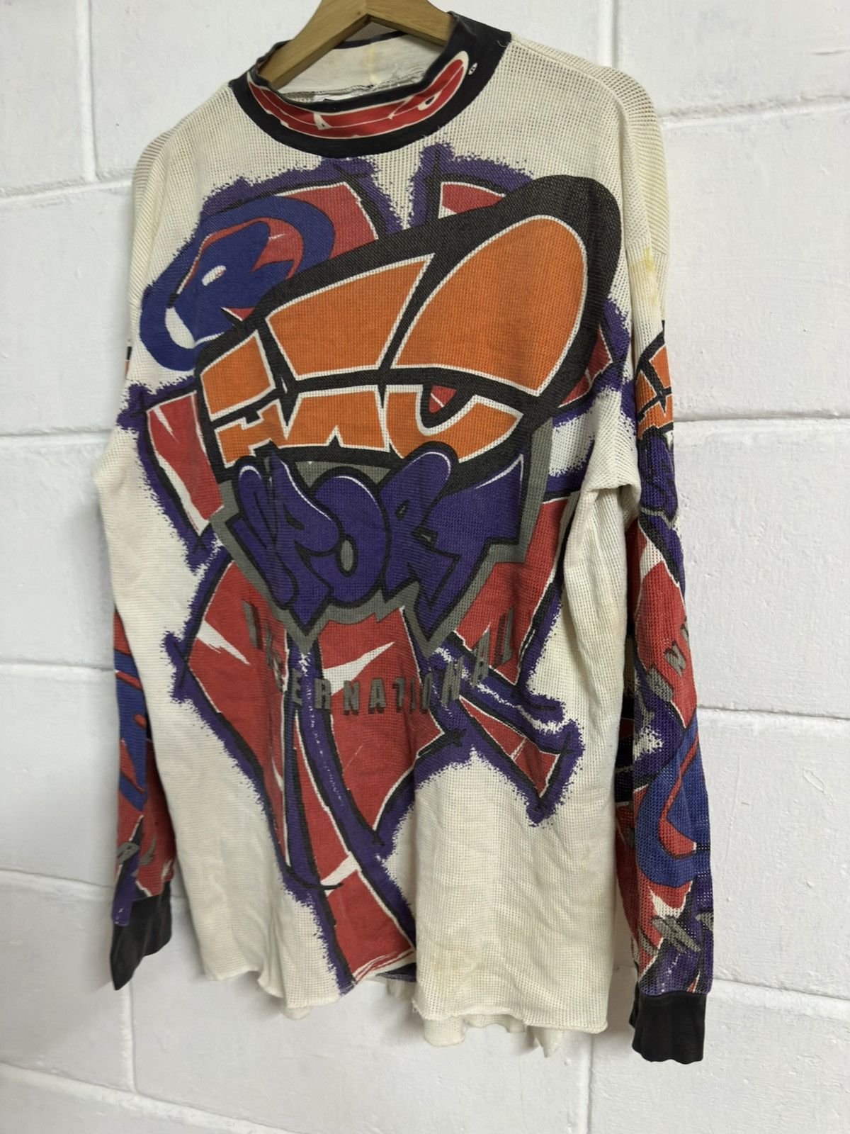Vintage Vintage-1995 Axo Power Sport Motocross L/S Thermal Shirt Size US XL / EU 56 / 4 - 4 Thumbnail