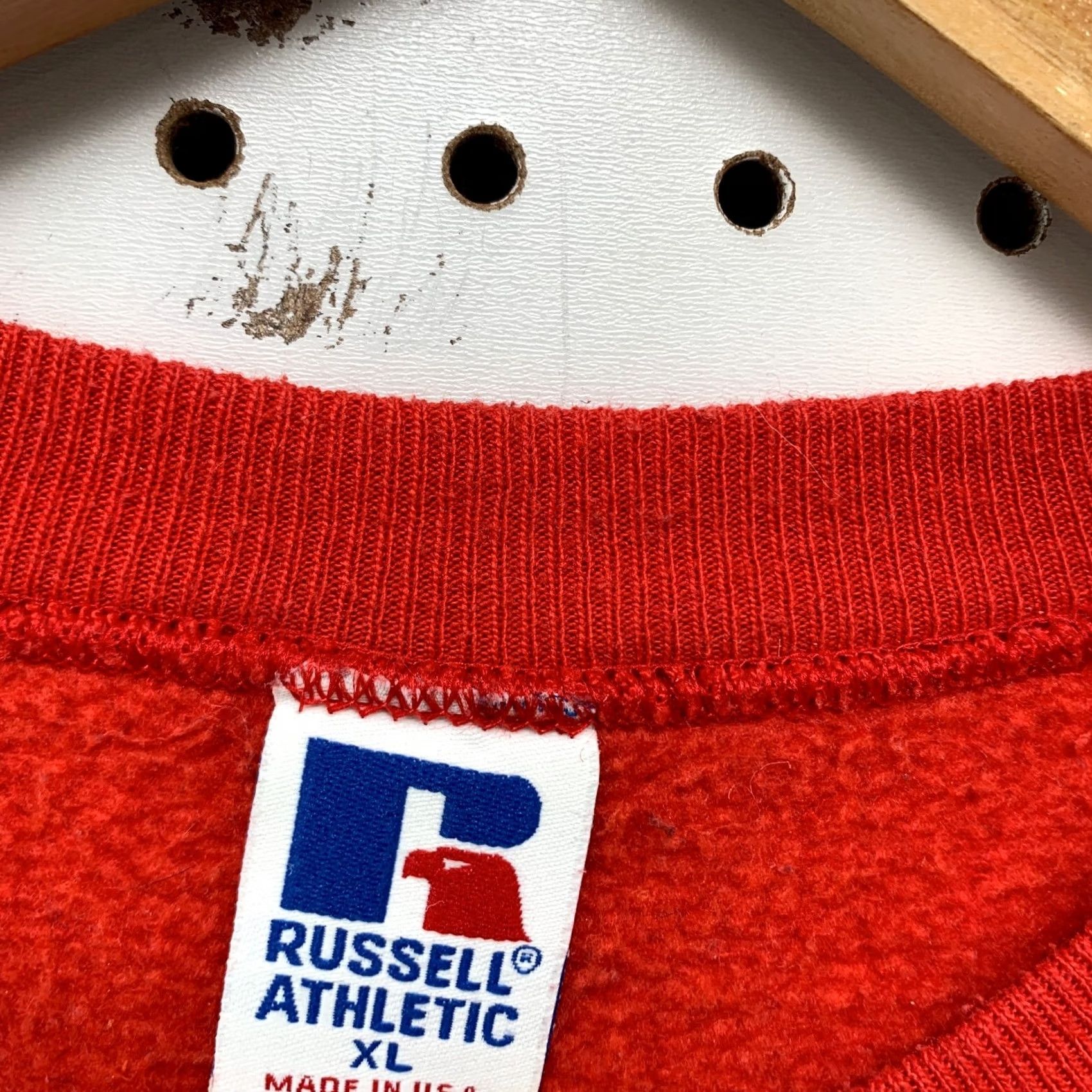 Russell Athletic VINTAGE Russell Athletic Crewneck Sweatshirt Mens XL Red 90s USA Orange Size US XL / EU 56 / 4 - 7 Thumbnail