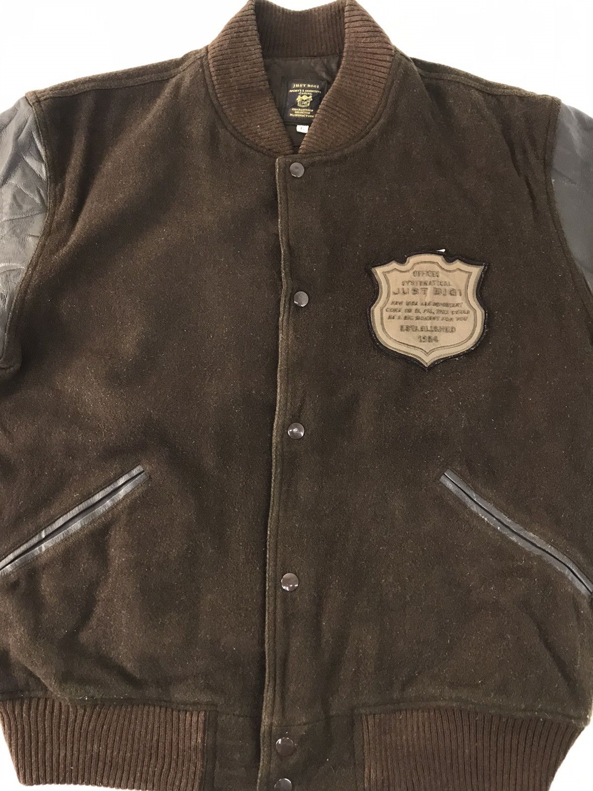 BIGI Vtg Just Bigi Superior Varsity Jacket Leather Sleeve Padded Size US L / EU 52-54 / 3 - 3 Thumbnail