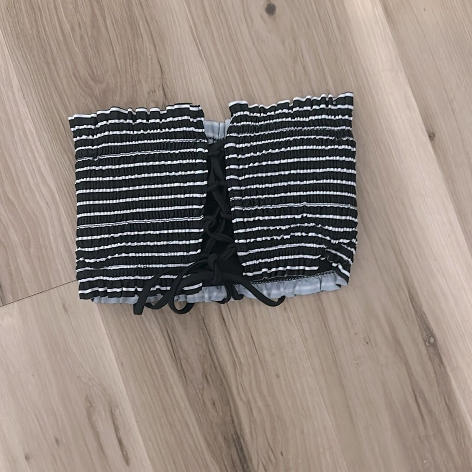 Other Exhilaration Black And White Stripe Halter Size L / US 10 / IT 46 - 4 Thumbnail
