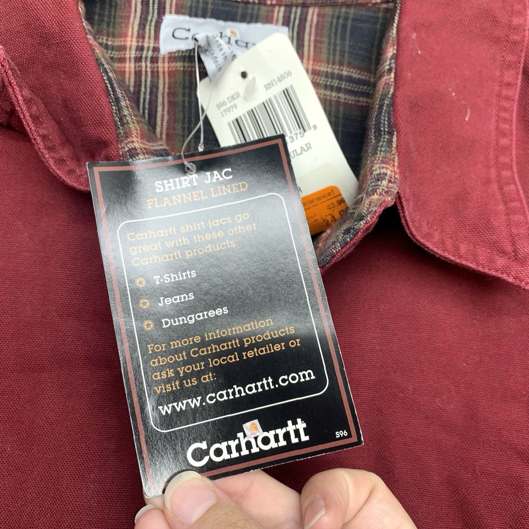 Carhartt VINTAGE Carhartt Jacket Mens 2XL Plaid Fleece Lined Snap Button Shacket Work NWT Size US XXL / EU 58 / 5 - 5 Thumbnail
