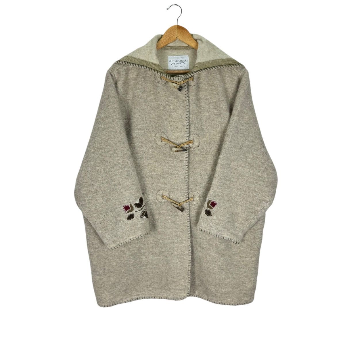United Colors Of Benetton 🌟UNITED COLOUR OF BENETTON ITALY HOODIE DUFFLE JACKET Size M / US 6-8 / IT 42-44 - 2 Thumbnail
