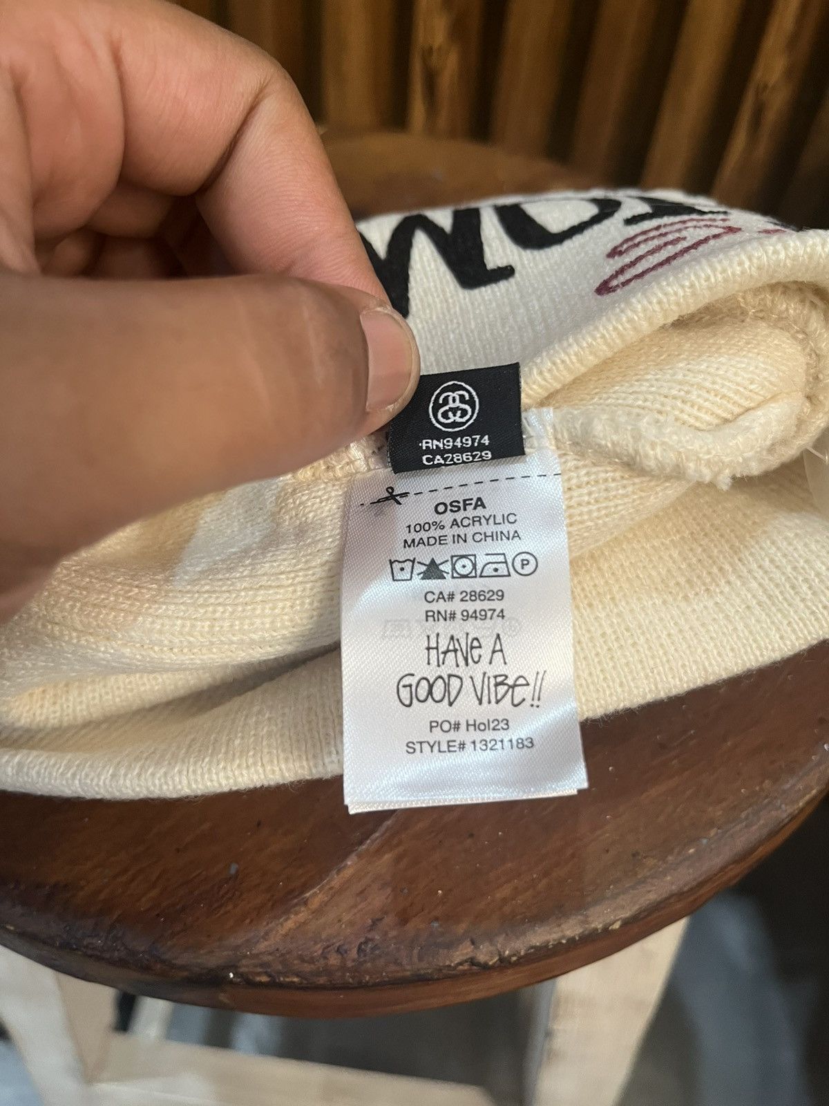 Stussy Stussy workgear print skullcap beanie hat Size ONE SIZE - 5 Thumbnail