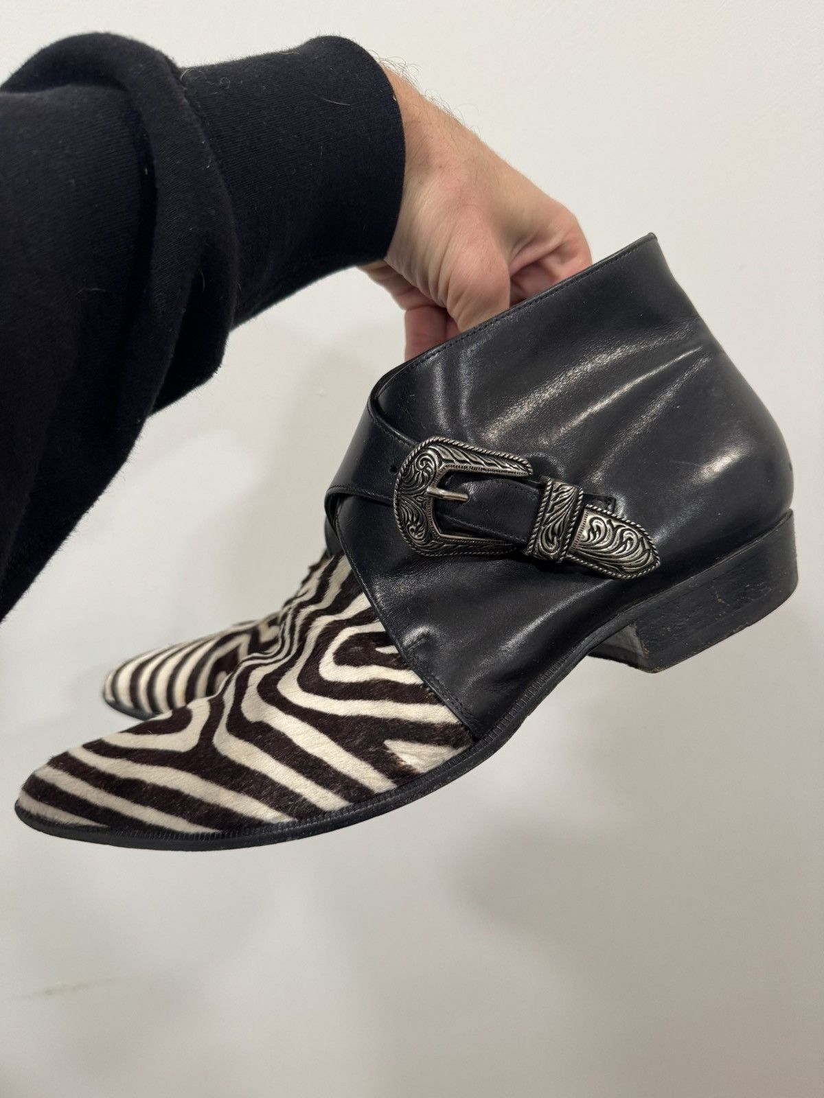 Saint Laurent Paris Hedi ss14 Zebra duckies 43 Size US 10 / EU 43 - 4 Thumbnail
