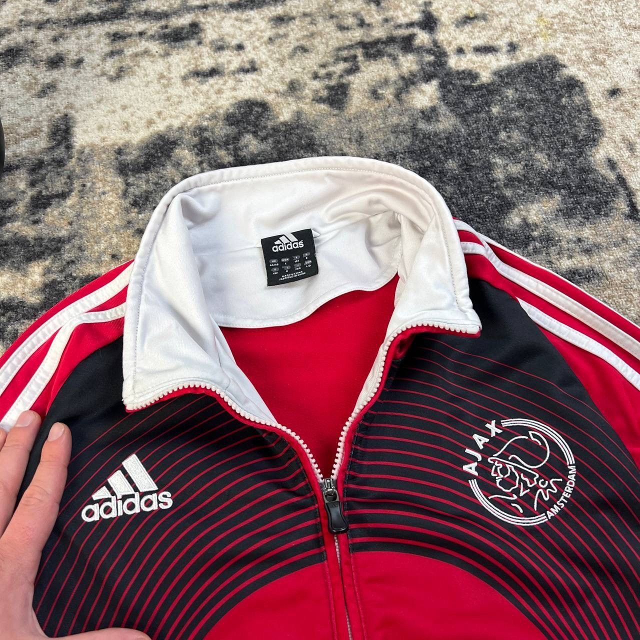 Adidas Adidas x Ajax Vintage Y2K Soccer Zip Up Track Jacket Size US L / EU 52-54 / 3 - 4 Thumbnail