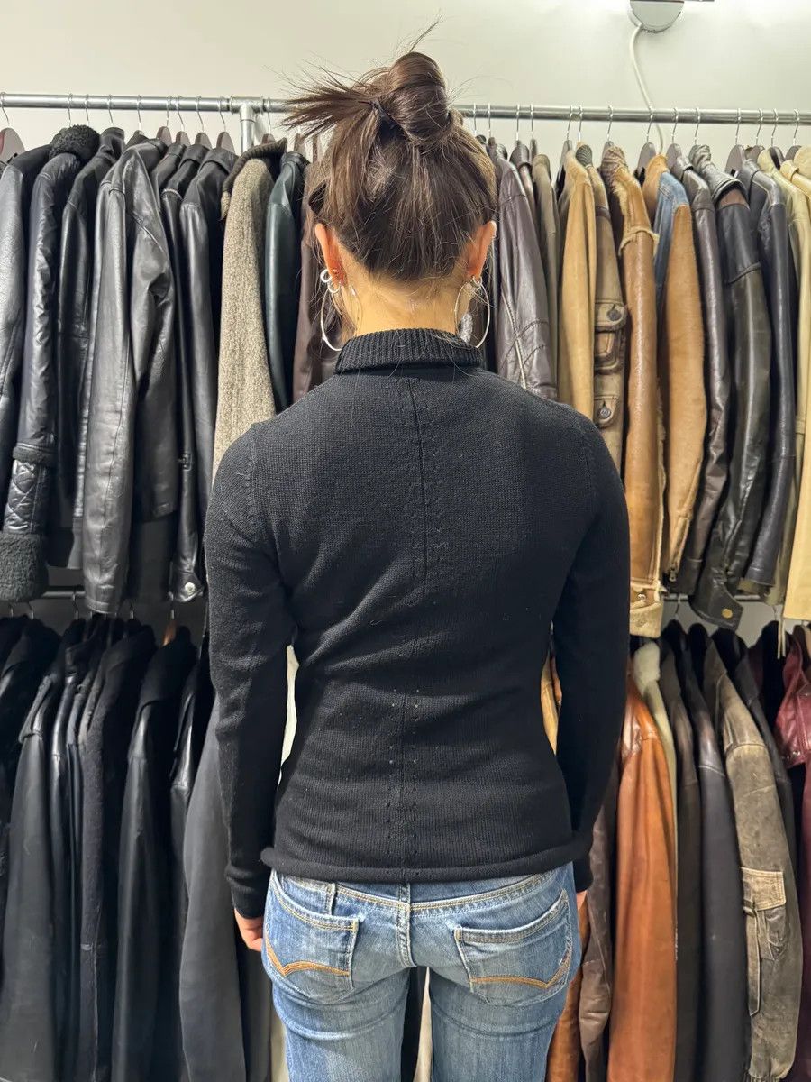 Vintage 2000s Plein Sud Black Sexy Emancipated Women Turtleneck Size S / US 4 / IT 40 - 3 Thumbnail