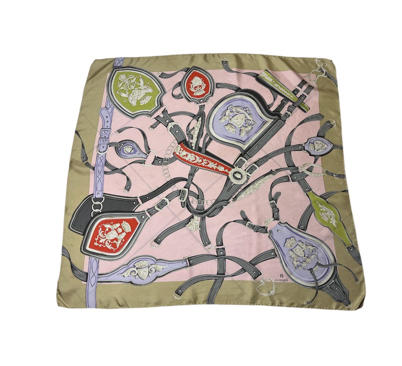 Aigner × Etienne Aigner × Vintage Vintage Aigner silk scarf Italy painted handkerchief Size ONE SIZE - 1 Thumbnail