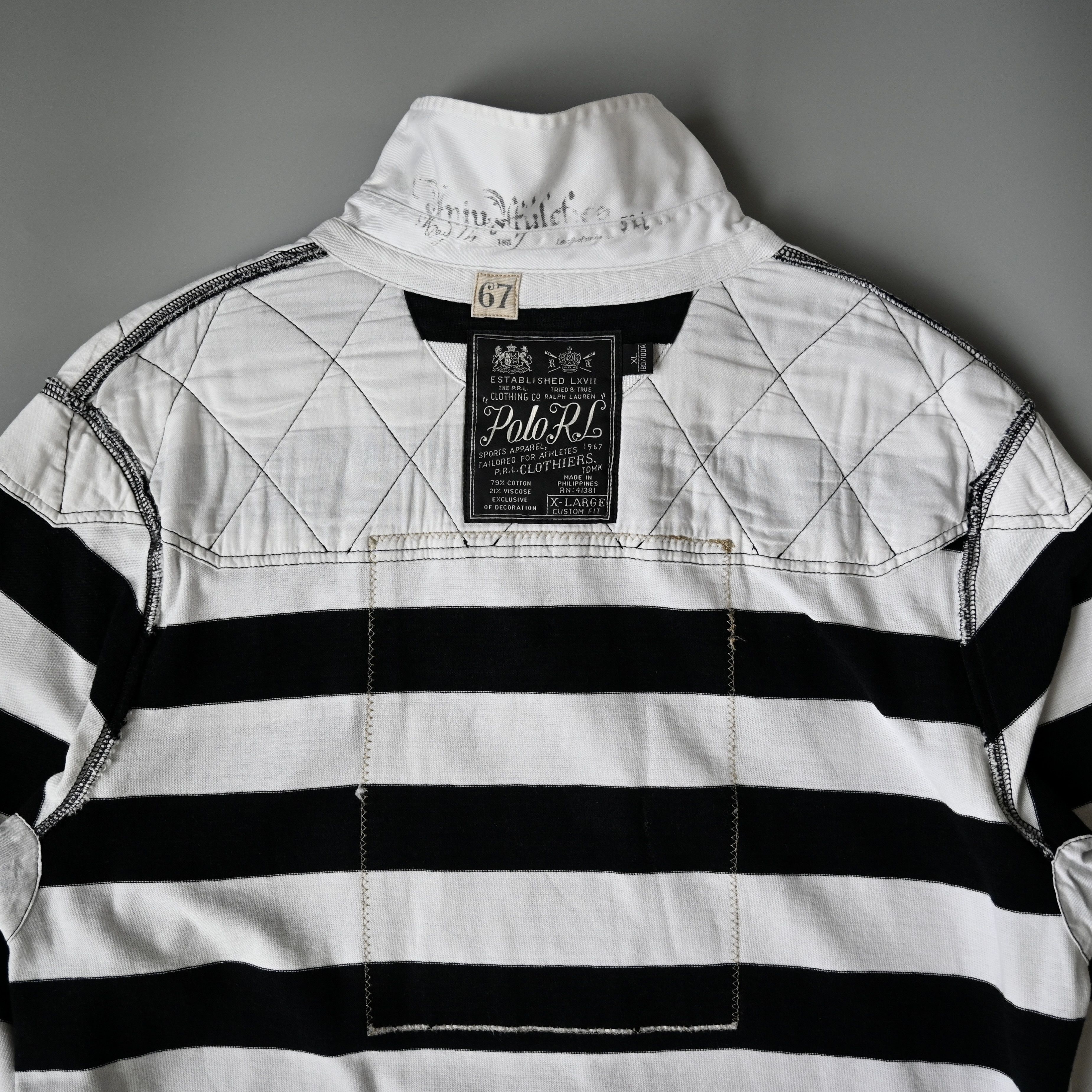 Polo Ralph Lauren Ralph Lauren cotton&viscose quilted rugby shirt, XL, canoe Size US XL / EU 56 / 4 - 15 Thumbnail