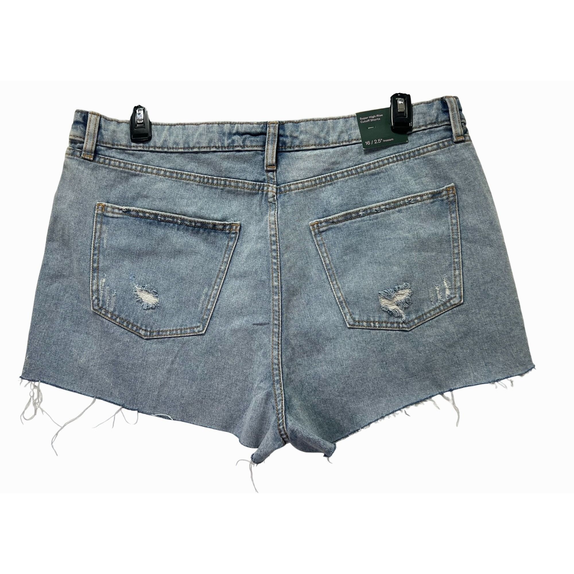 Other Wild Fable - Women's Super - High Rise Cut - Off Jean Denim Size 38" / US 16 / IT 52 - 3 Thumbnail