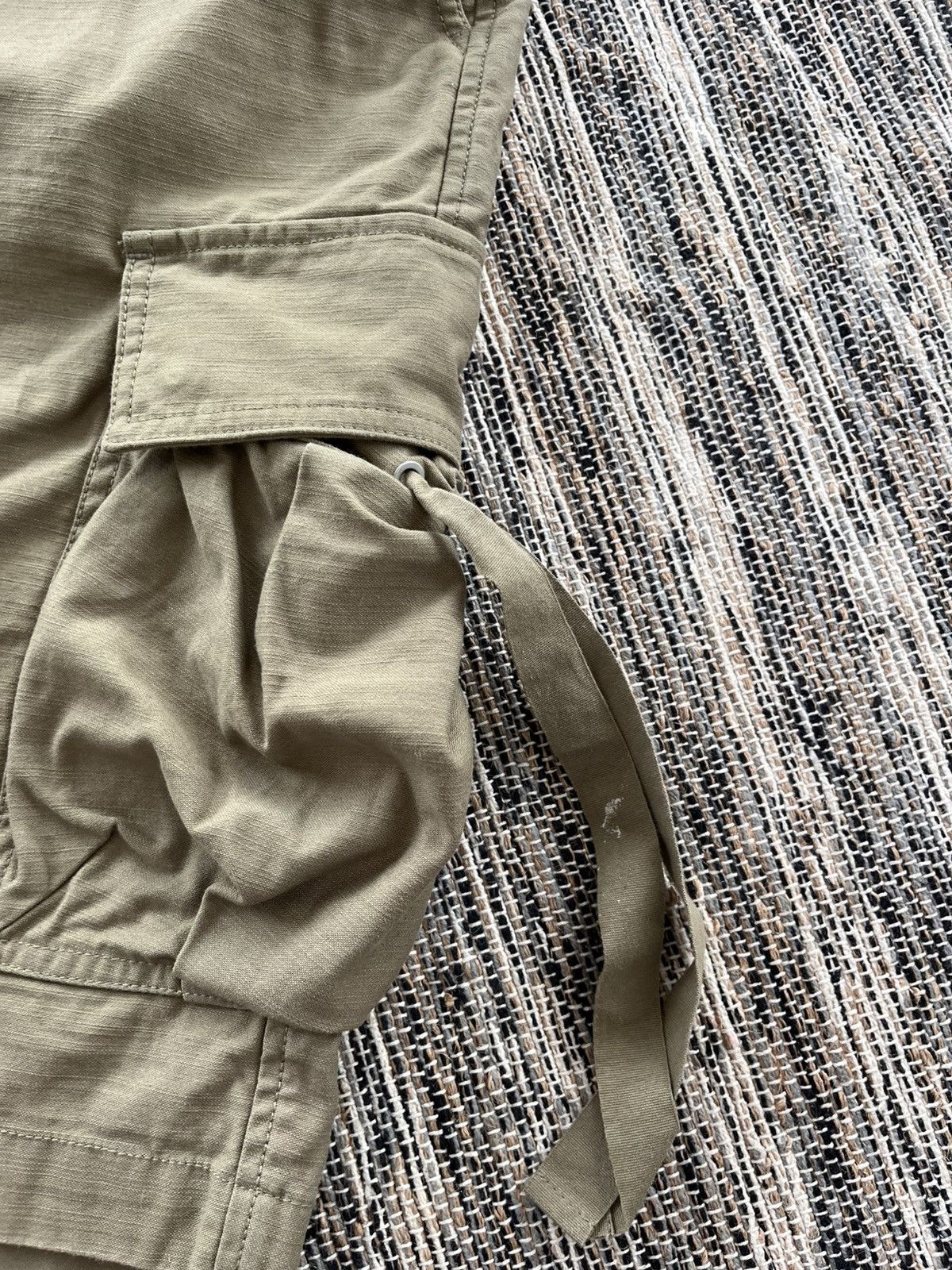 Allsaints Vintage AllSaints Green Military Avantgarde Y2K Cargo Shorts Size US 31 - 10 Thumbnail